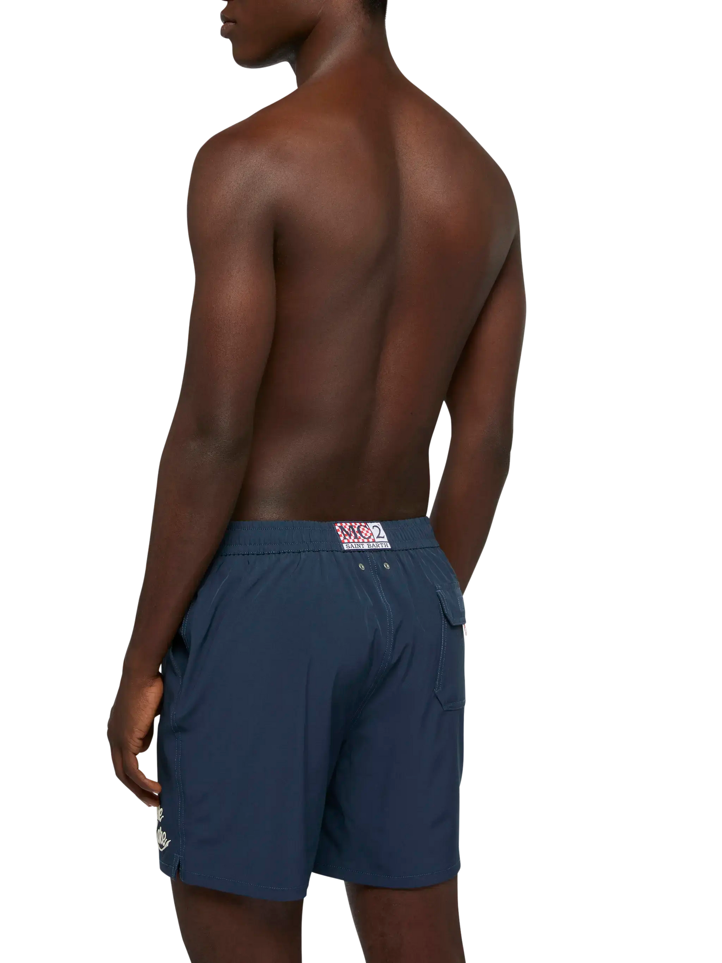 Navy blue Comfort swim shorts with Sapore di Mare embroidery | SAPORE DI MARE SPECIAL EDITION