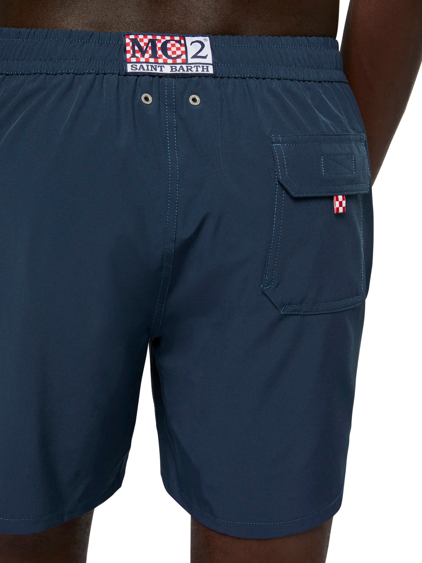 Navy blue Comfort swim shorts with Sapore di Mare embroidery | SAPORE DI MARE SPECIAL EDITION