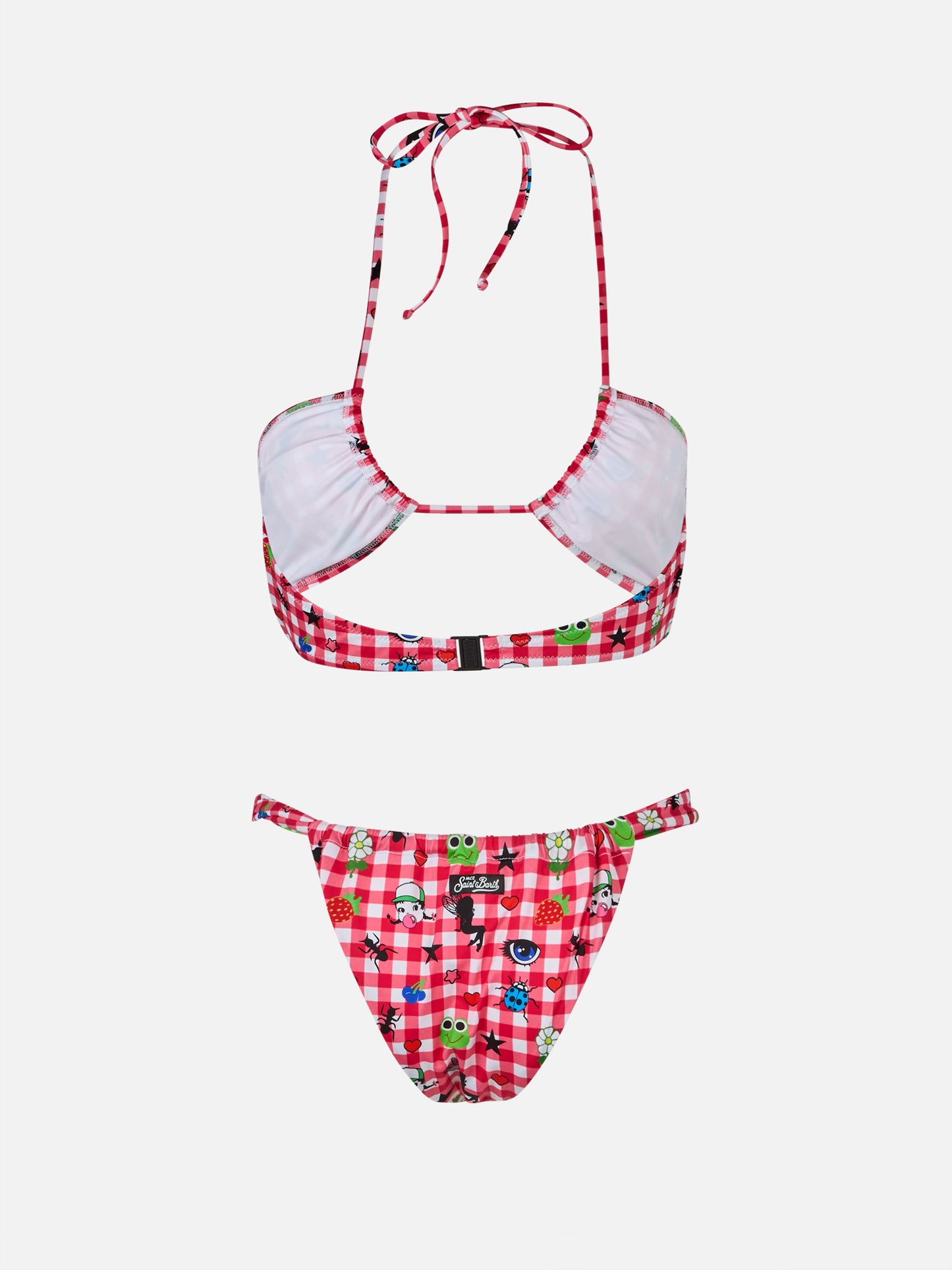 Women beandeau bikini Dahelle with gingham and fancy print | BEEPY BELLA SPECIAL EDITION
