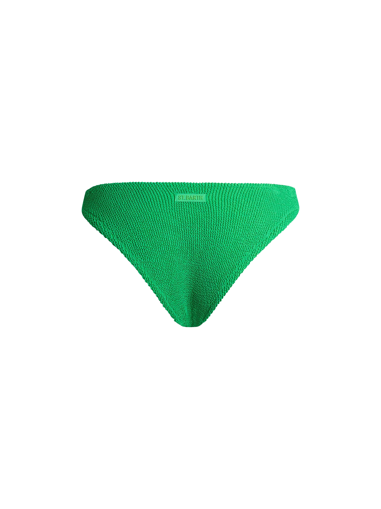 Woman green classic crinkle swim briefs Elise