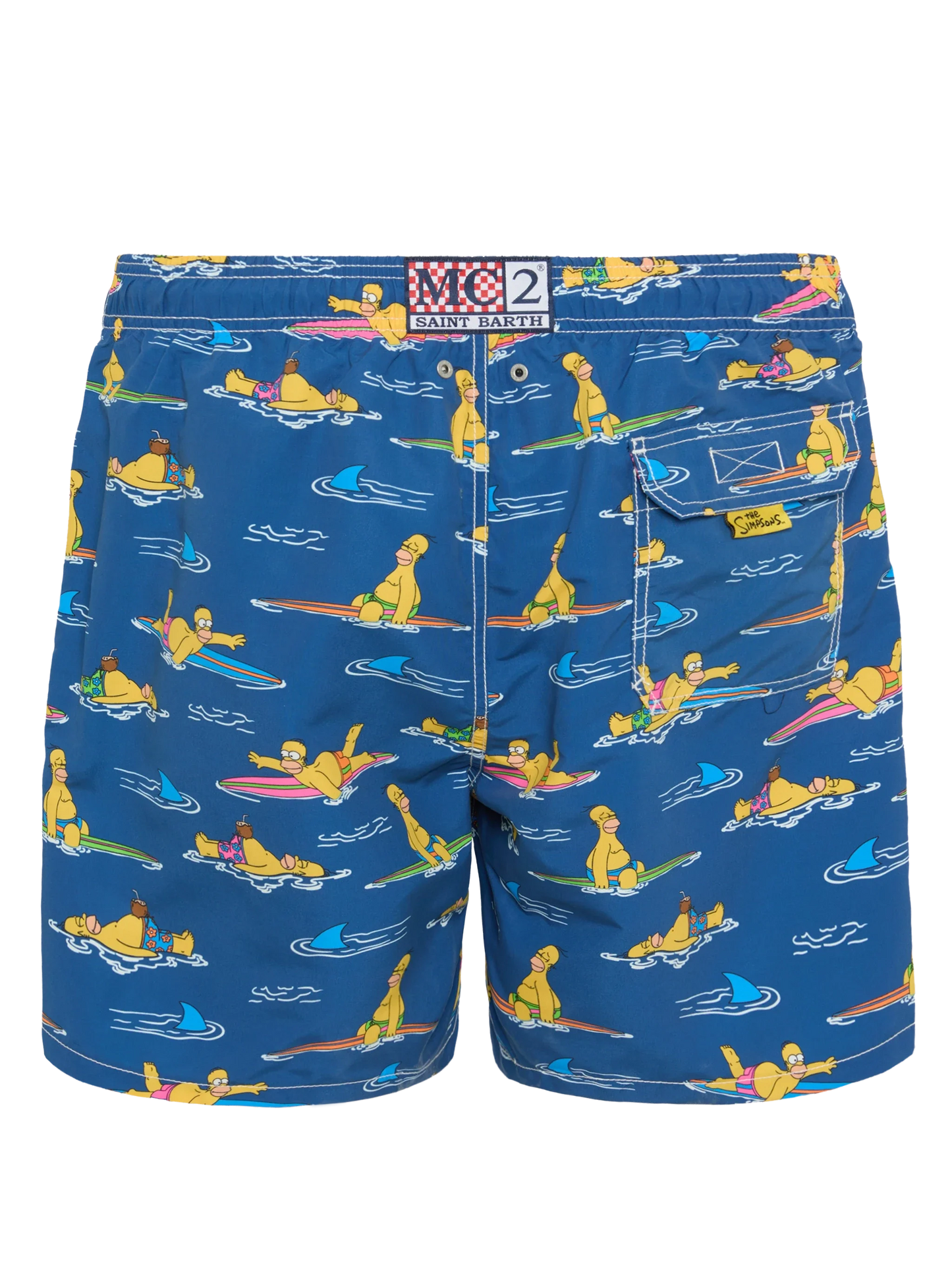 Mid-length Gustavia swim-shorts with Homer Simpson print |SIMPSON SPECIAL EDITION