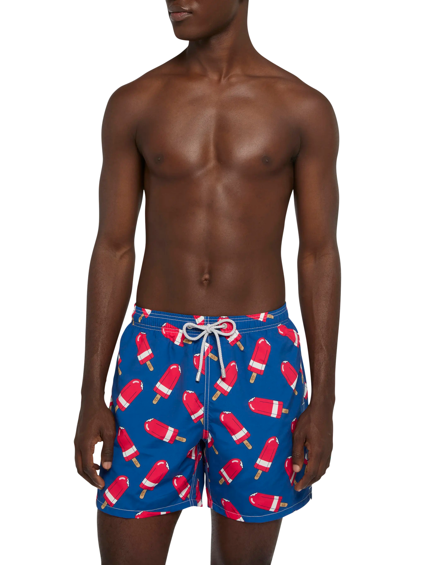 Mid-length Gustavia swim-shorts with Fior di Fragola print | ALGIDA SPECIAL EDITION