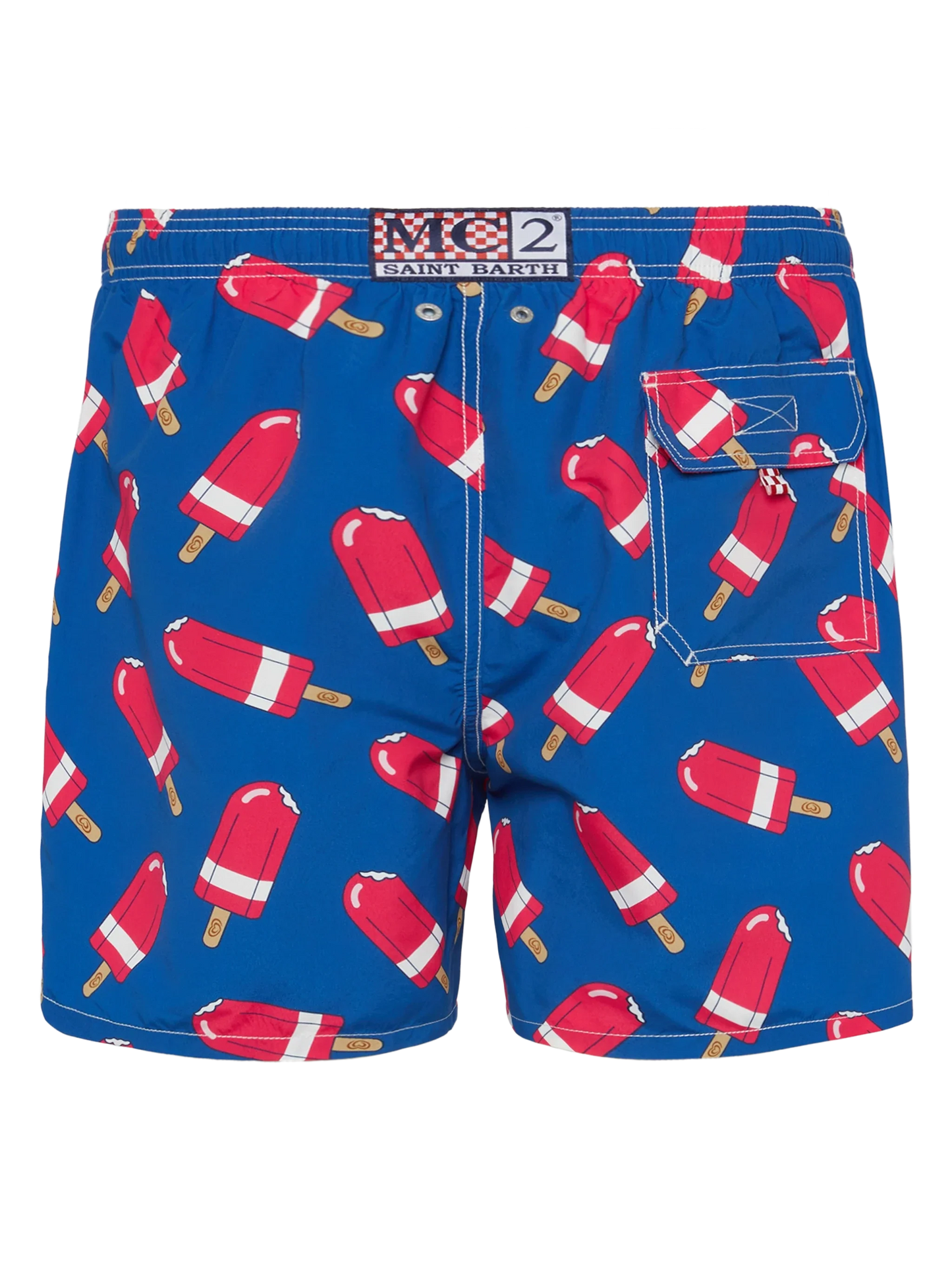 Mid-length Gustavia swim-shorts with Fior di Fragola print | ALGIDA SPECIAL EDITION