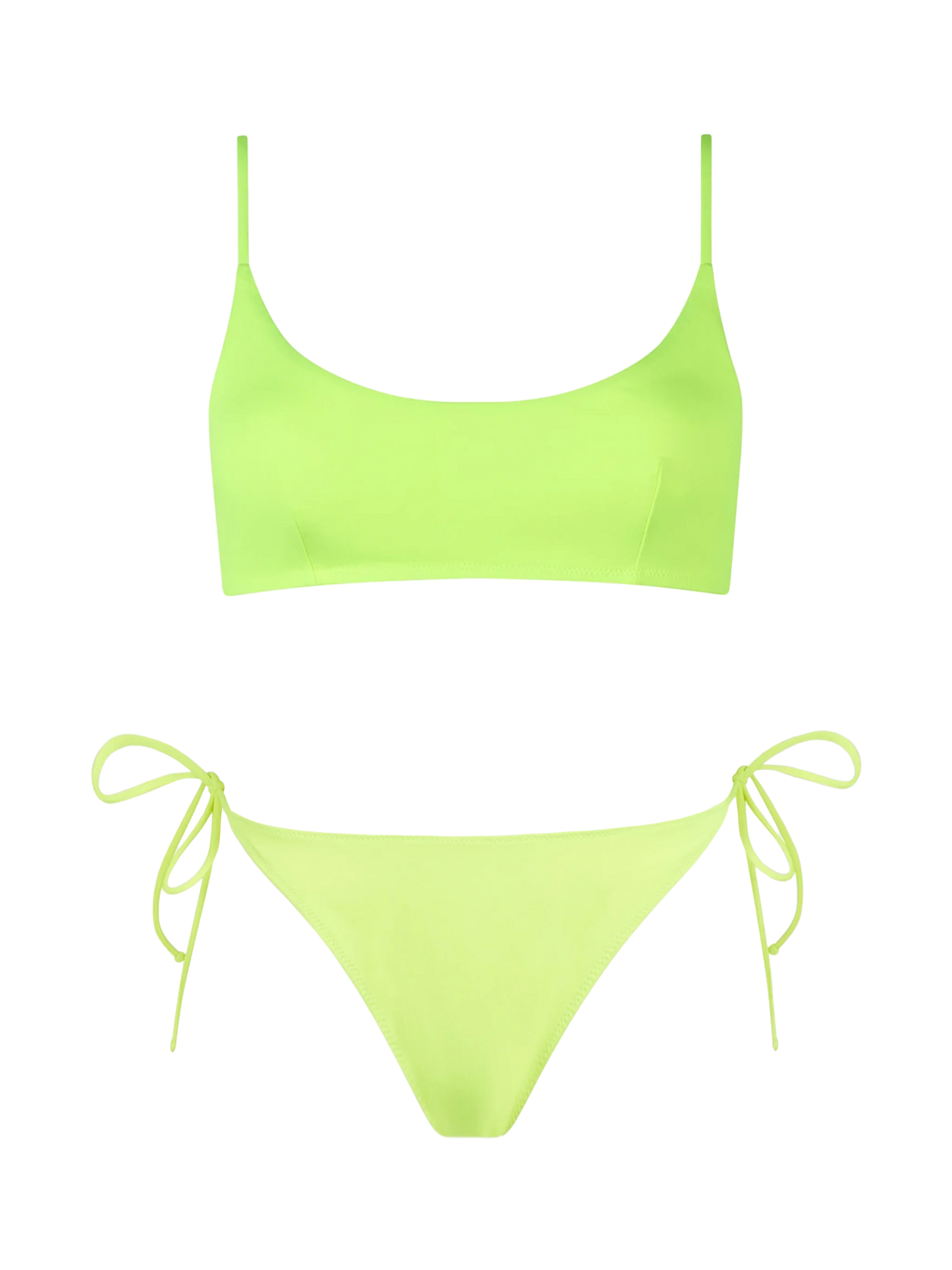 Woman fluo yellow bralette bikini Judy Virgo