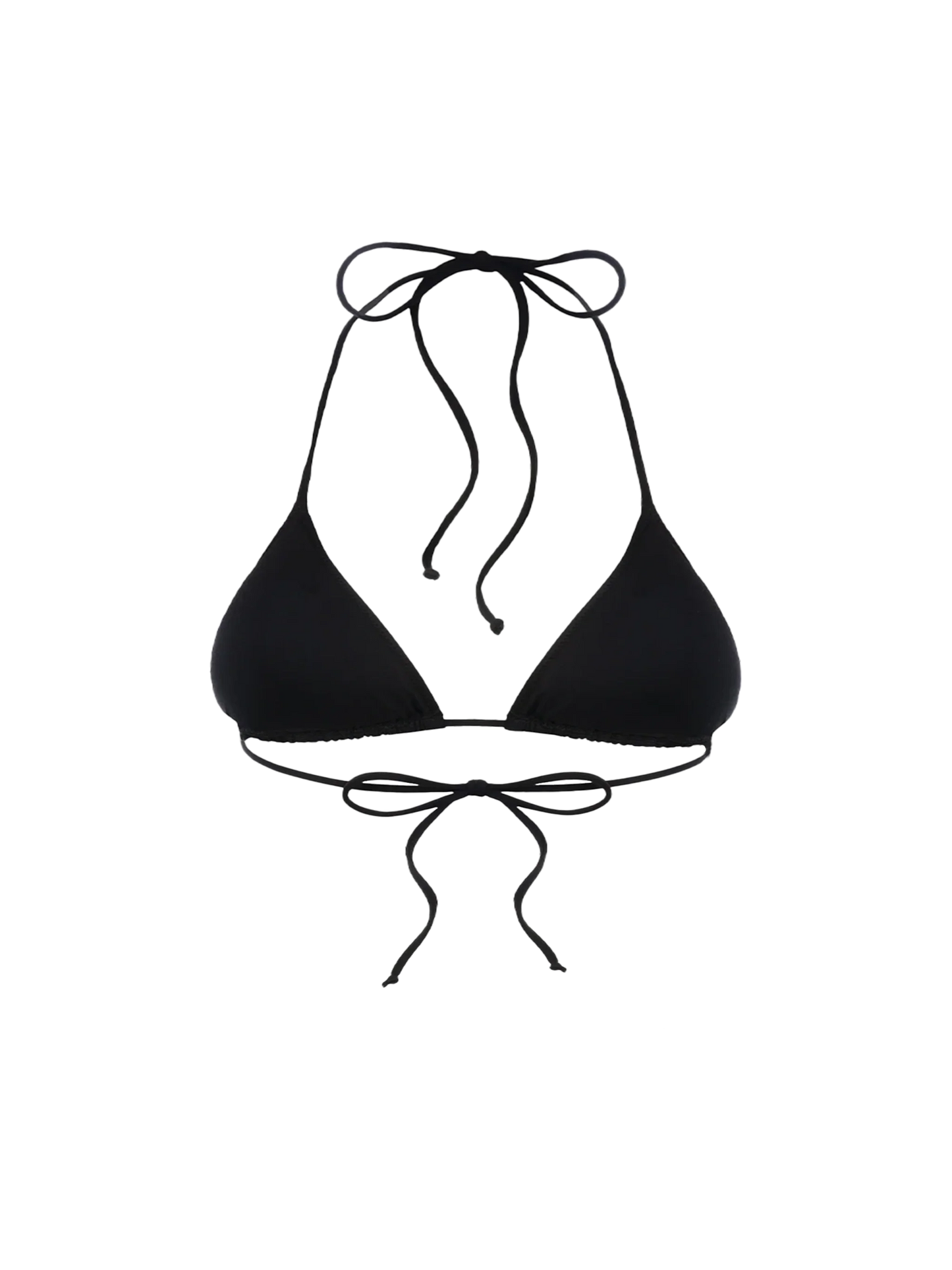Woman black triangle top swimsuit Leah