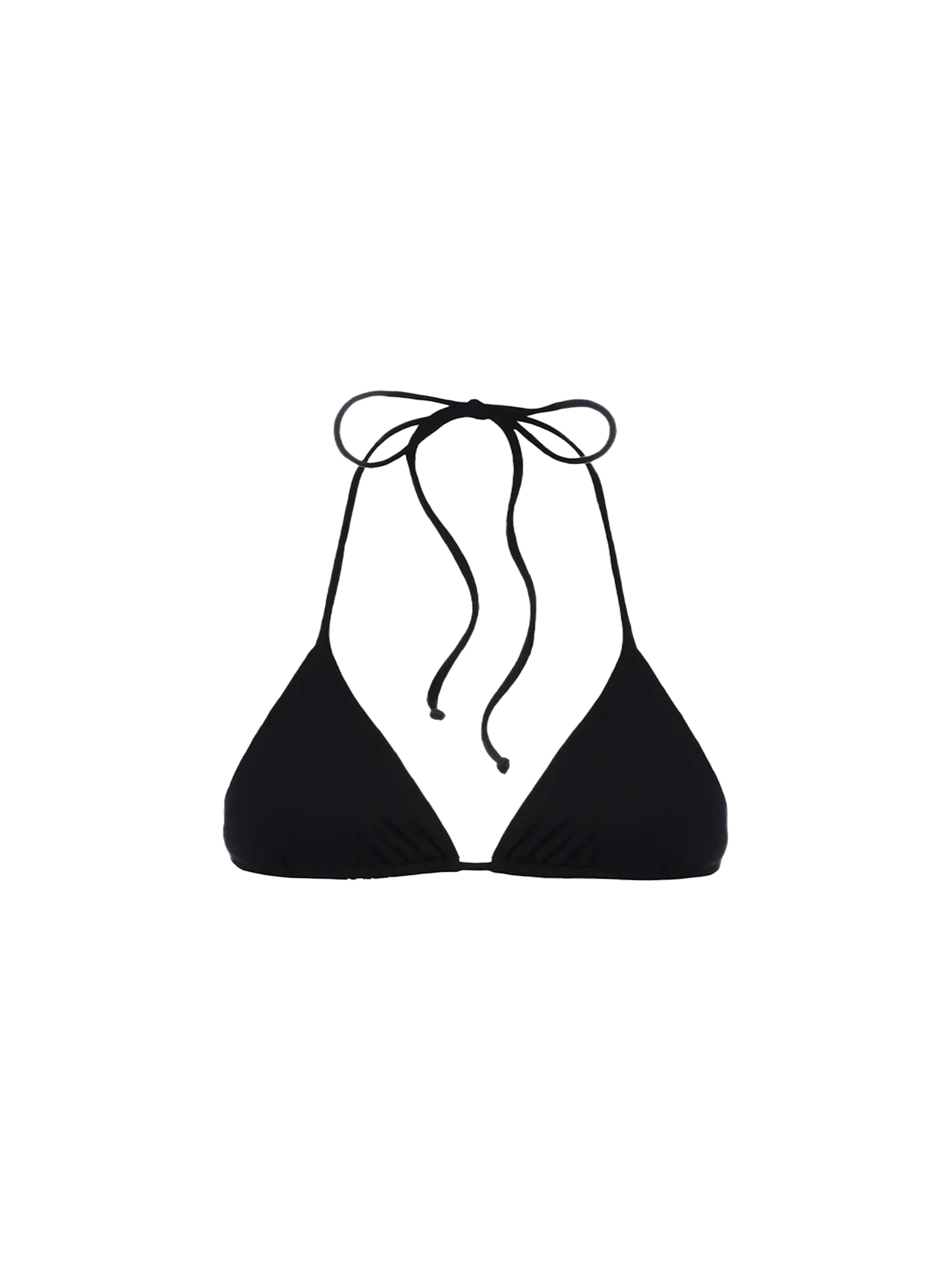 Woman black triangle top swimsuit Leah