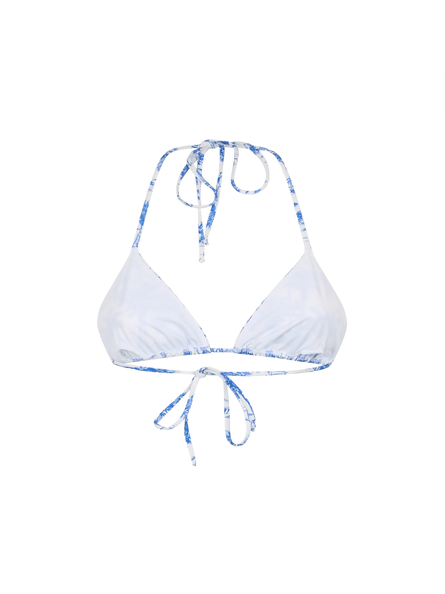 Woman toile de jouy triangle top swimsuit Leah