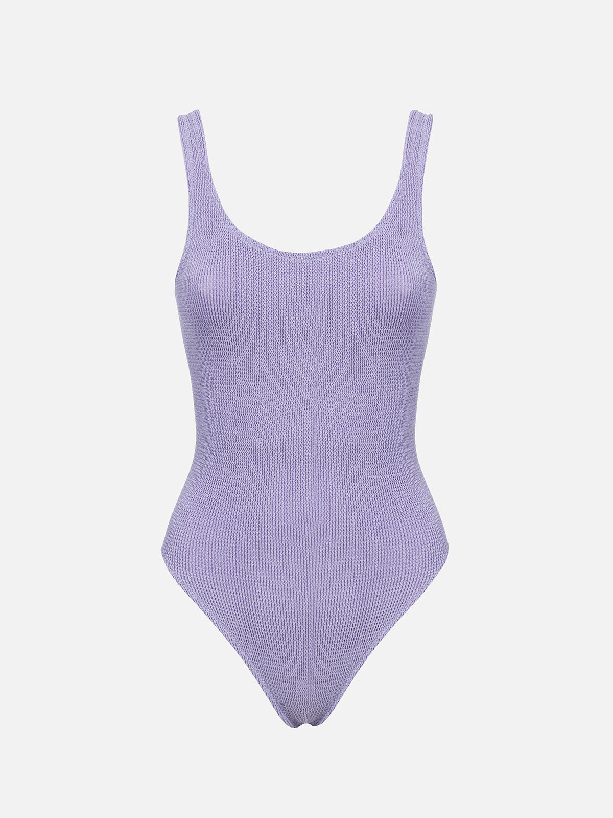 Woman lilac lurex crinkle one piece swimsuit Lora