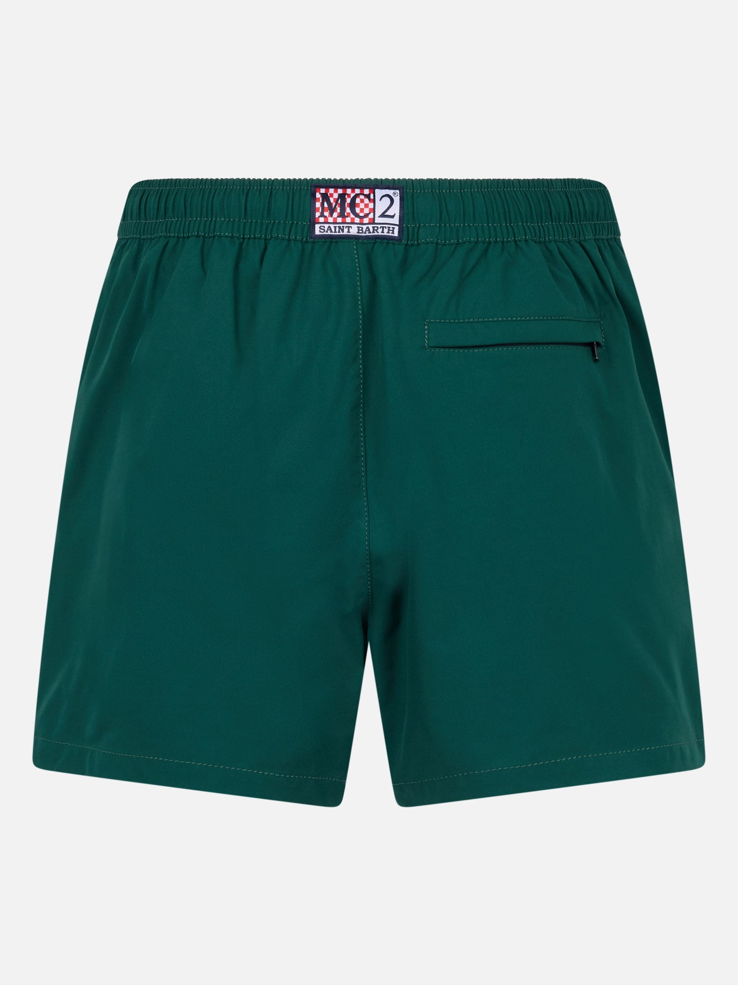 Man short-length British green swim shorts Master