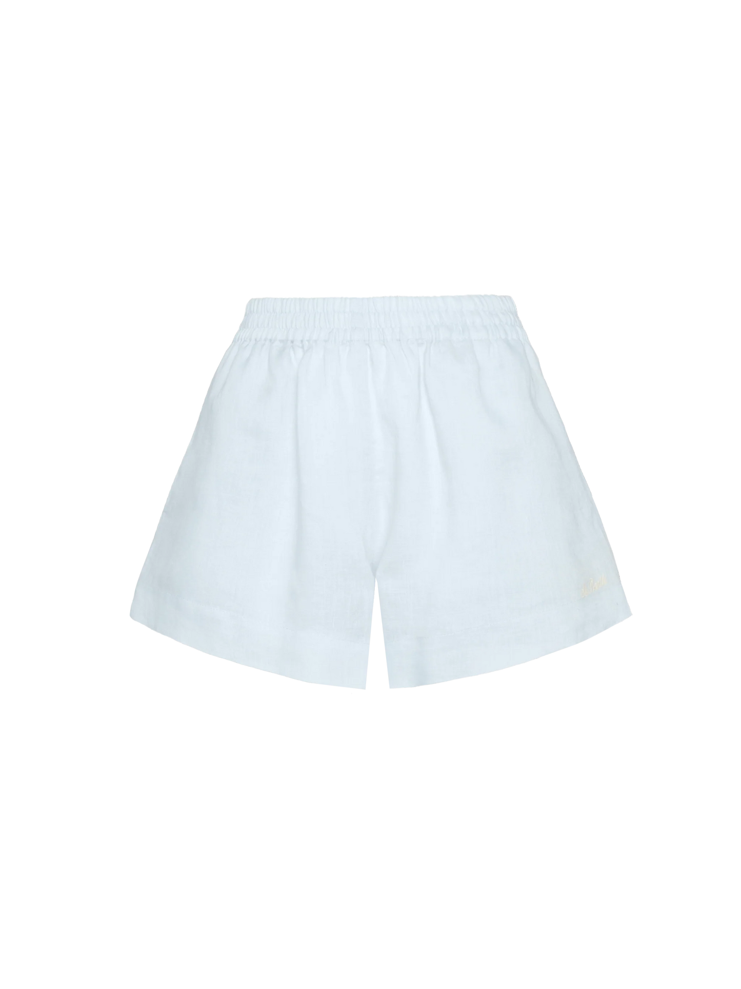 Meave light blue linen pull up shorts
