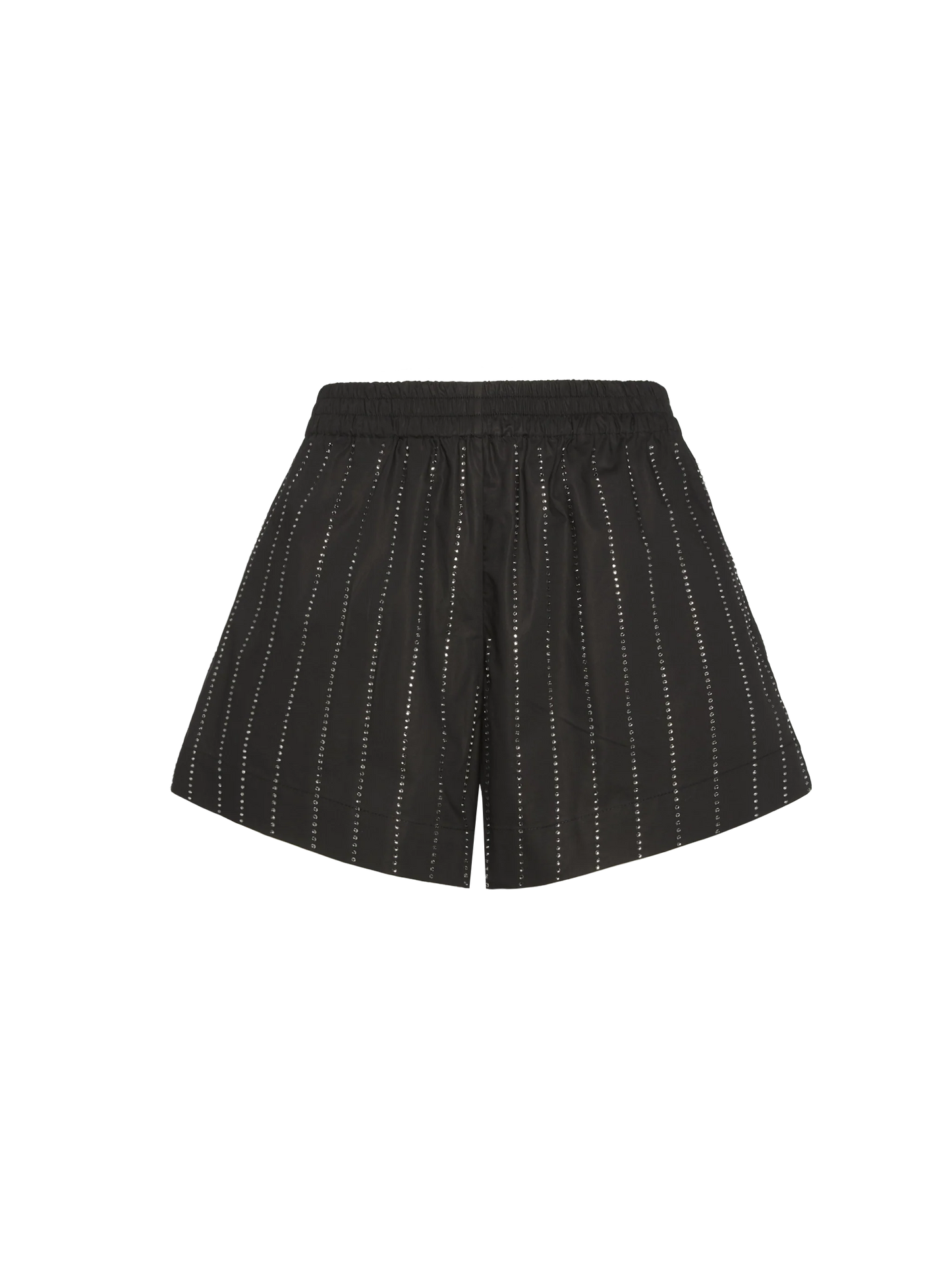 Meave cotton poplin pull up shorts with striped rhinestone embellishment