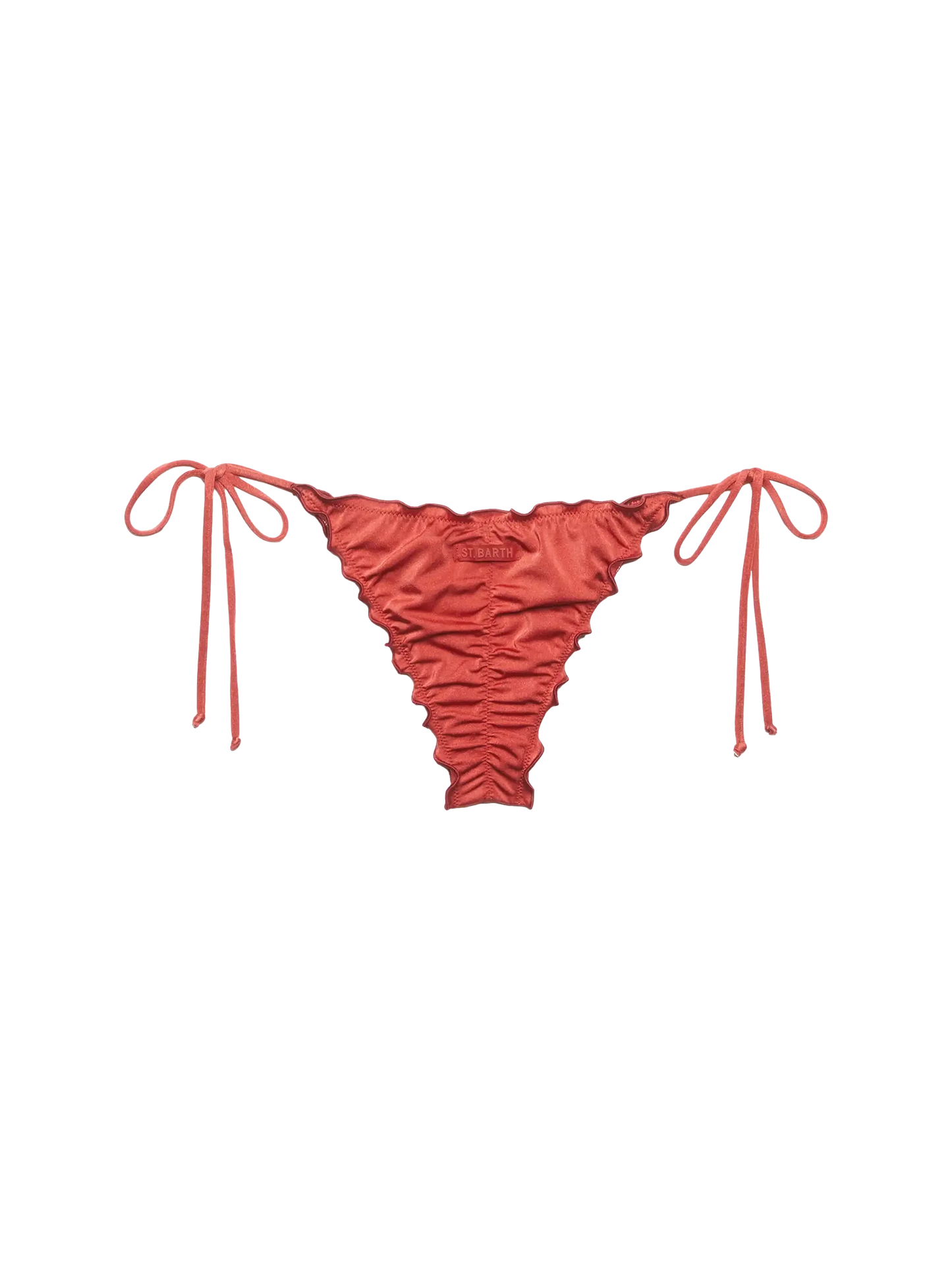 Miami cheeky shimmer brick red swim briefs