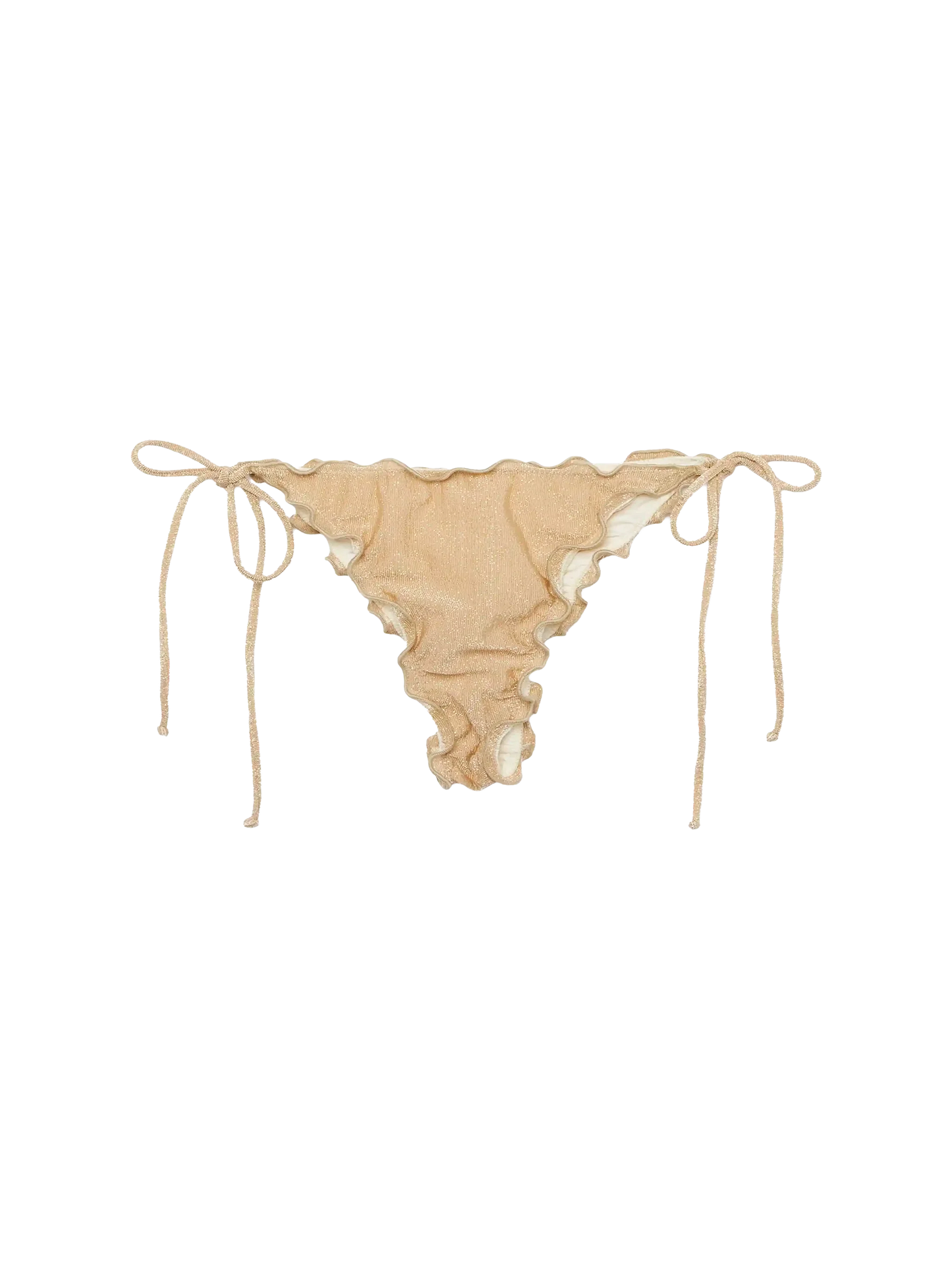 Miami lurex gold cheeky swim briefs