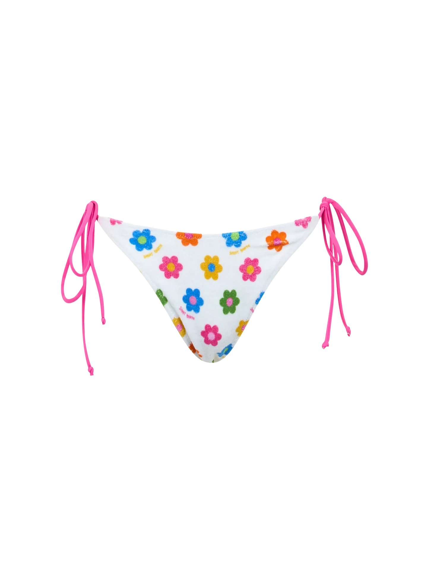 Woman terry classic swim briefs Marielle with daisy print
