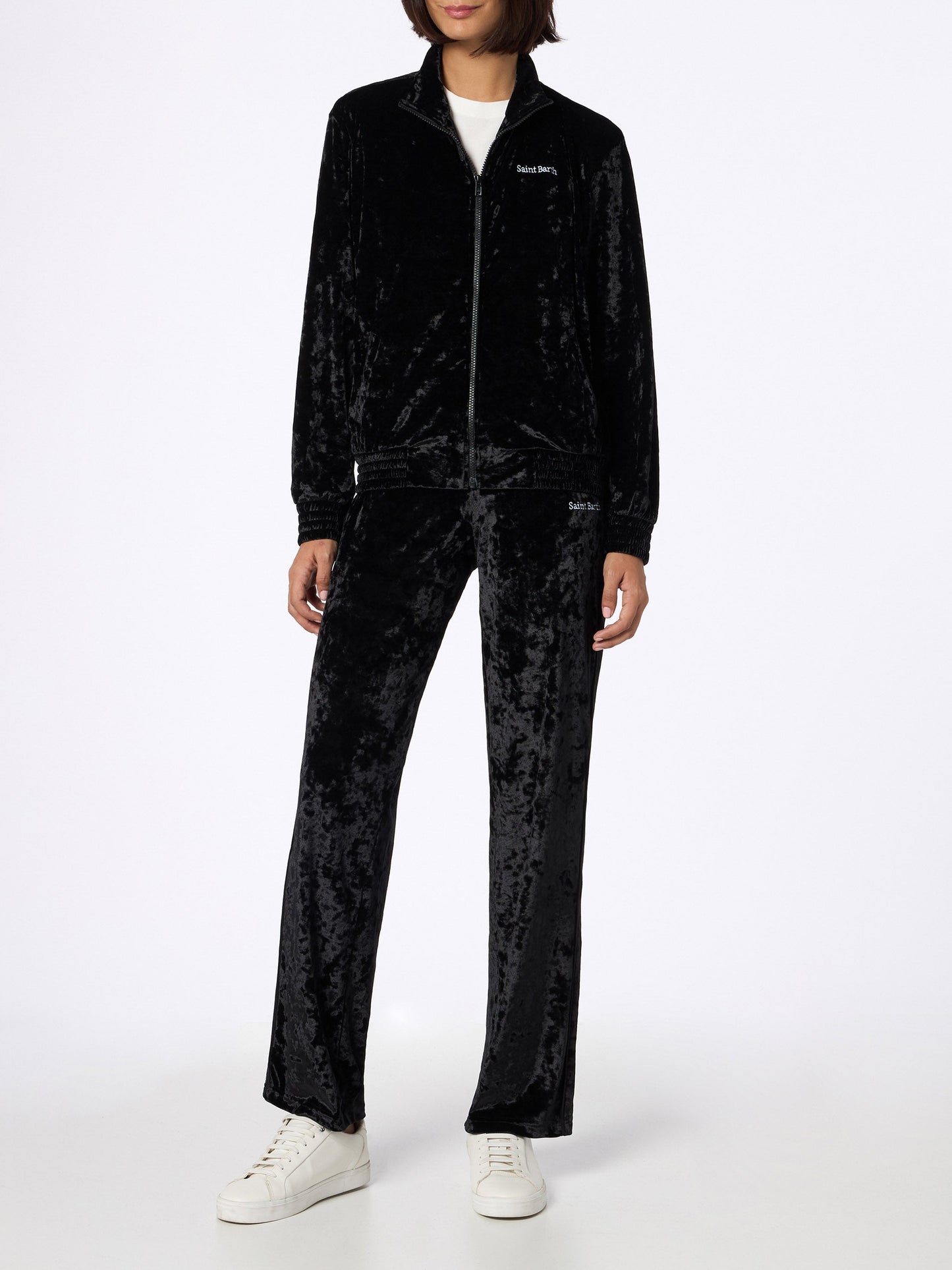 Woman sweatshirt Miriam black chenille