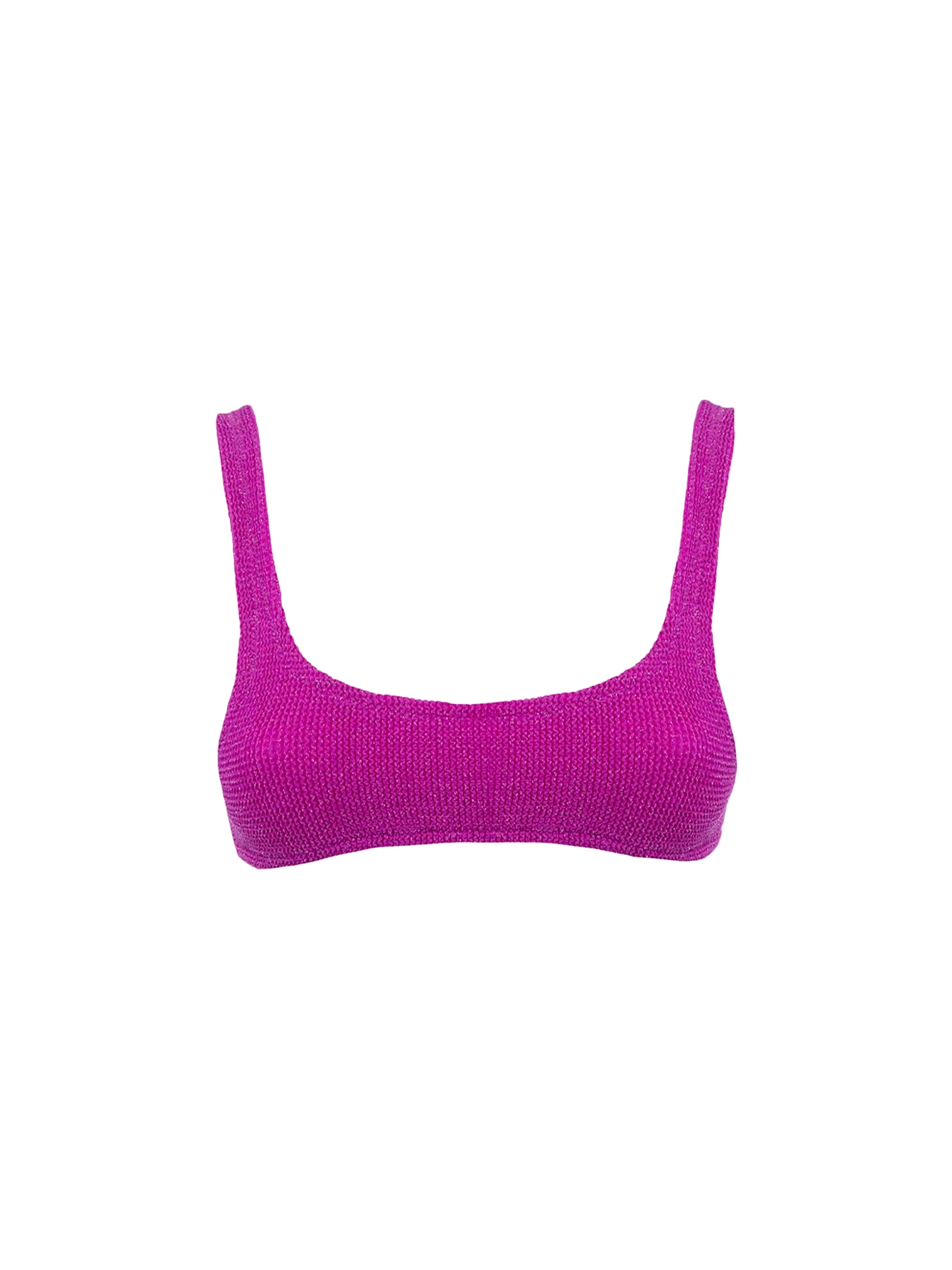 Woman fuchsia lurex classic crinkle bralette Naima