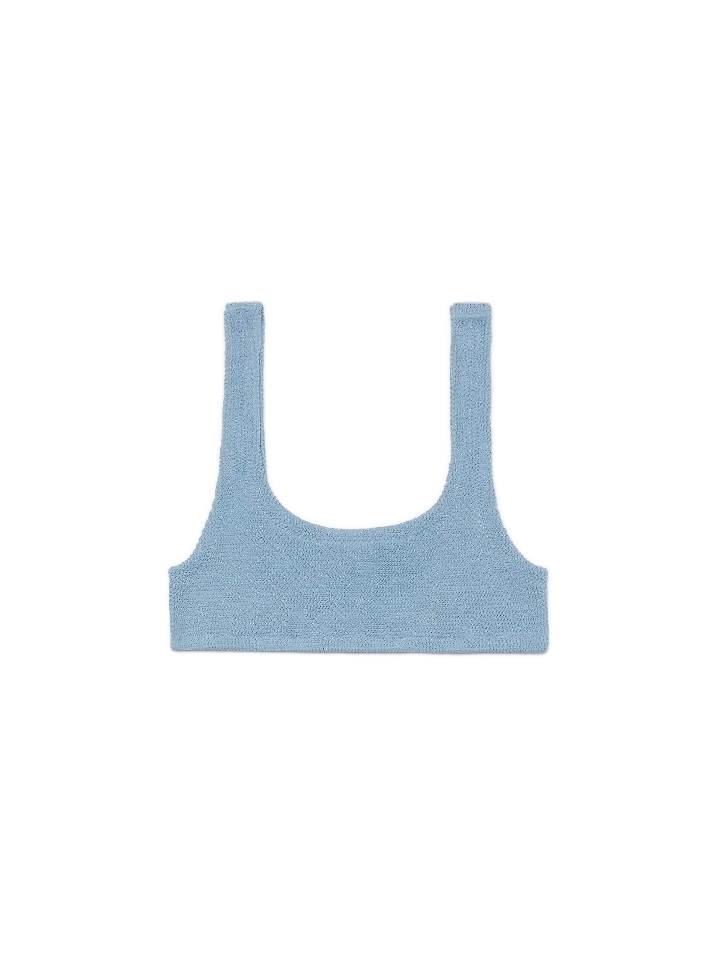 Naima avio blue lurex crinkle classic bralette top