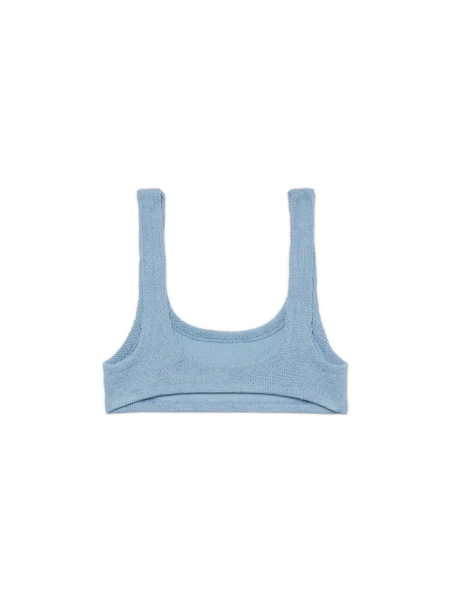 Naima avio blue lurex crinkle classic bralette top