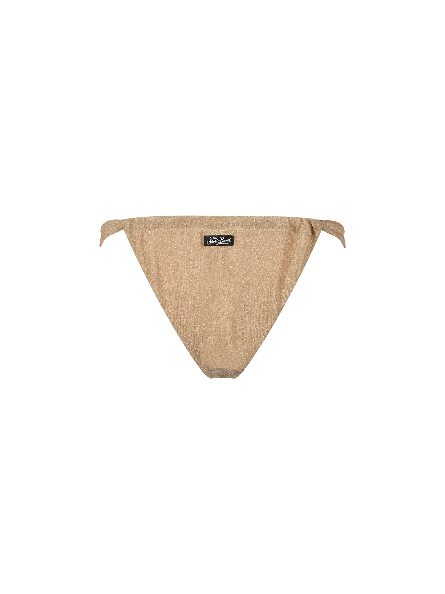 Woman gold lurex cheekiest swim briefs Noelle