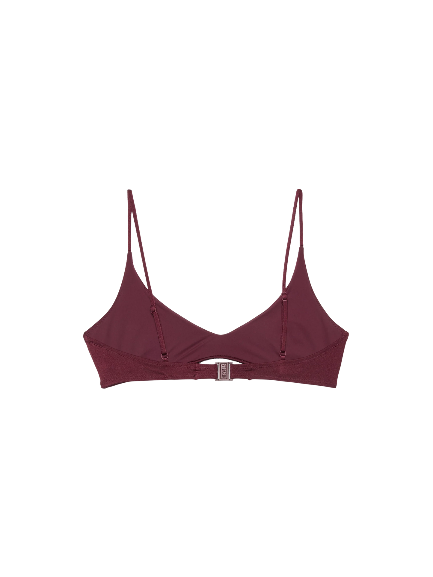 Paloma burgundy scoop bralette with rhinestone embellishment
