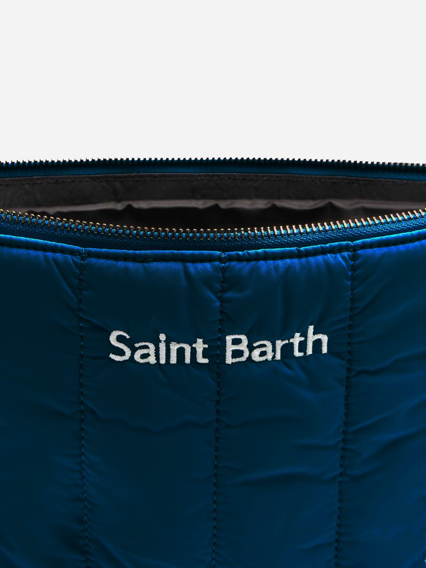 Navy blue quilted Puffer Pochette