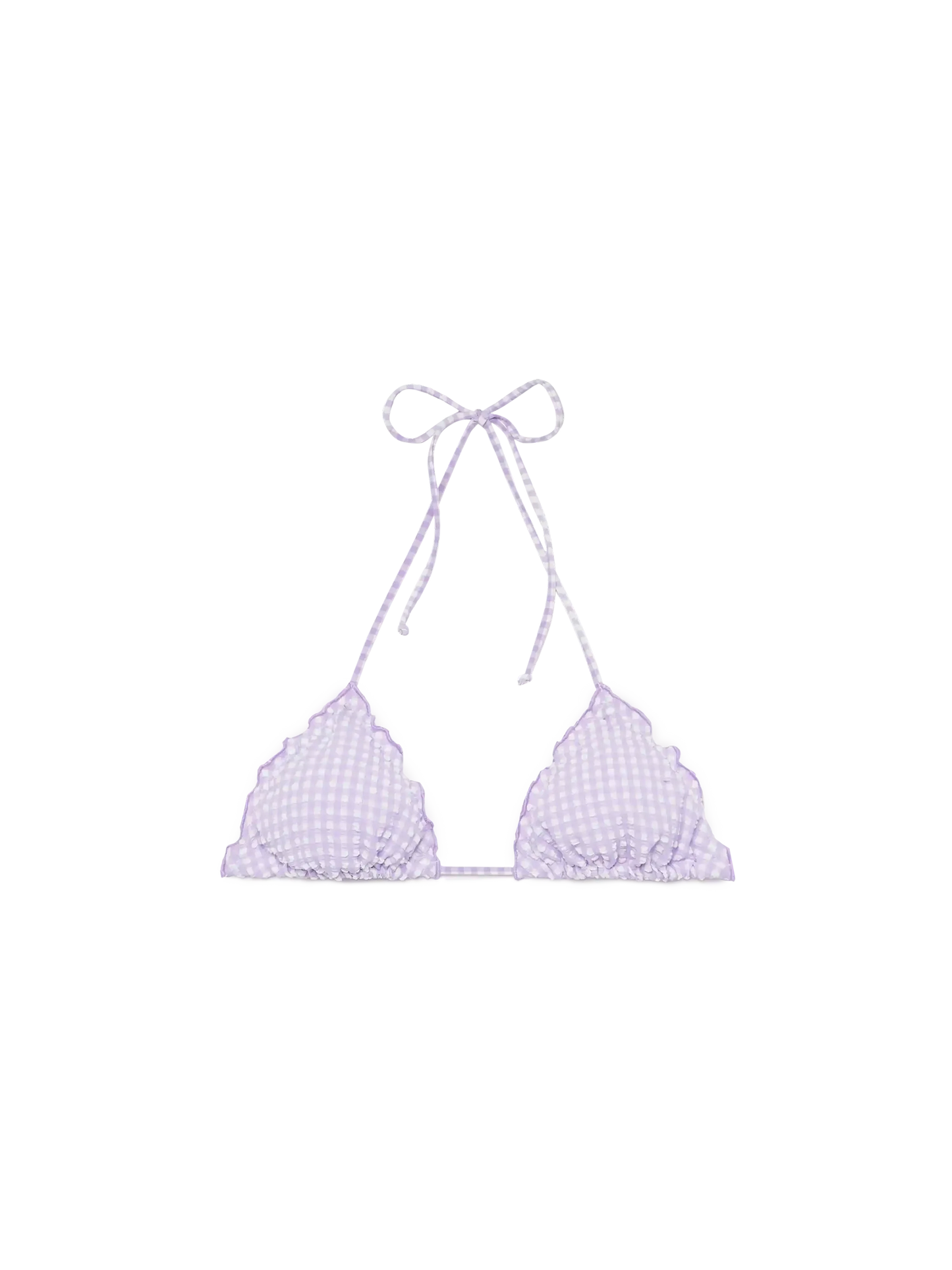 Sagittarius seersucker classic triangle top with gingham print