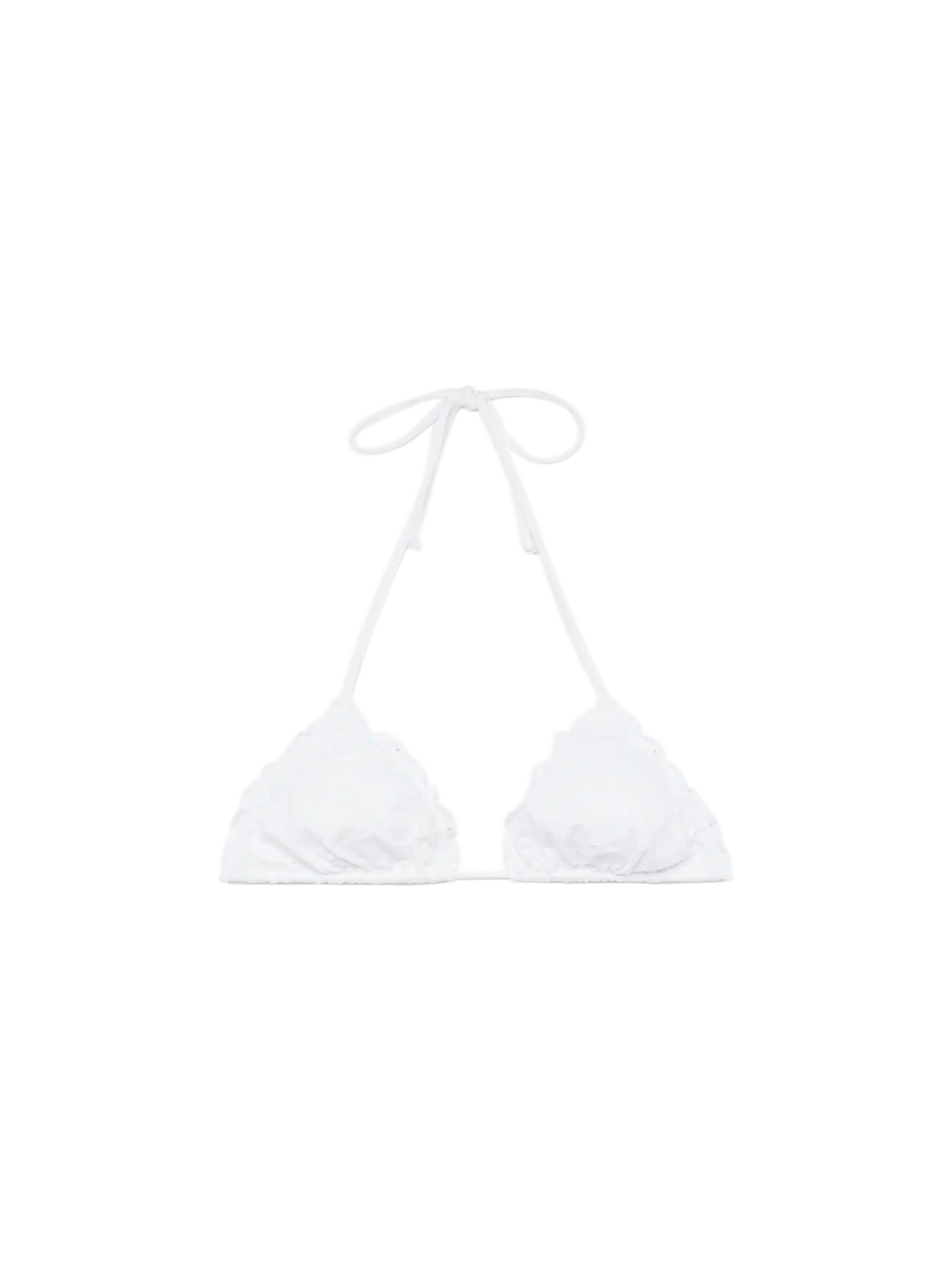 Sagittarius classic white Sangallo lace triangle top