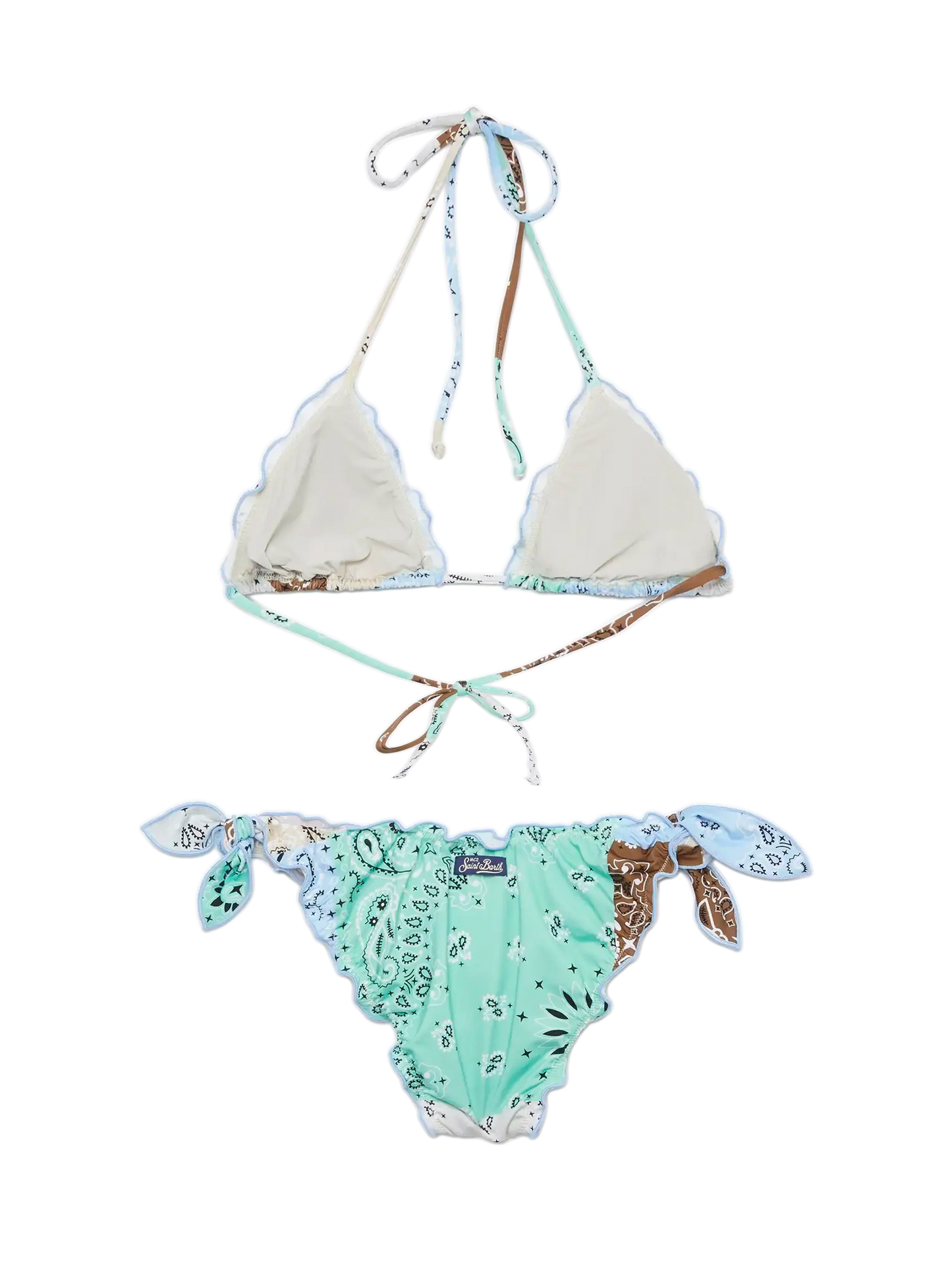 Sarius triangle classic bikini with bandanna print