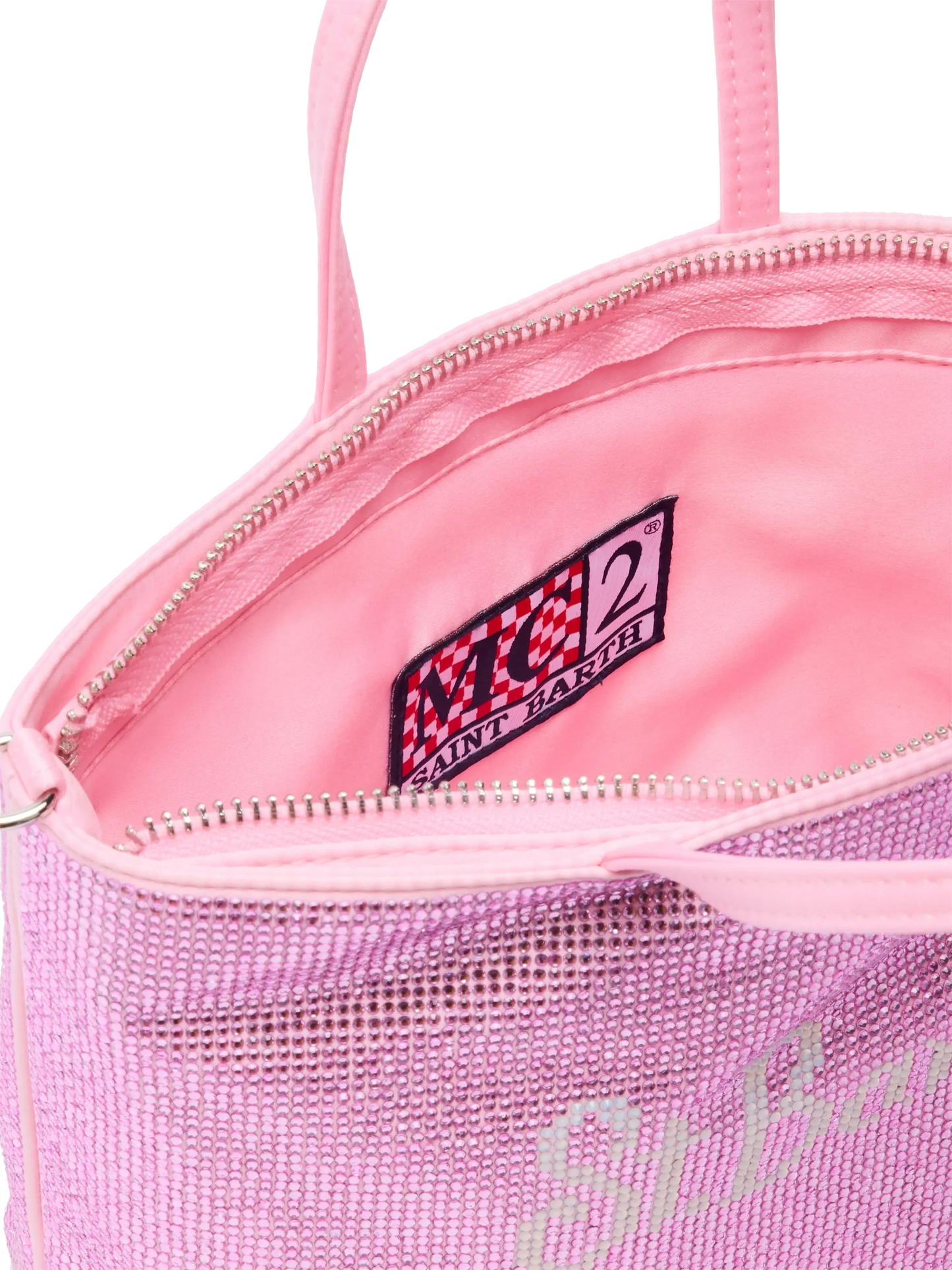 Strass Mini Bag with pink rhinestones