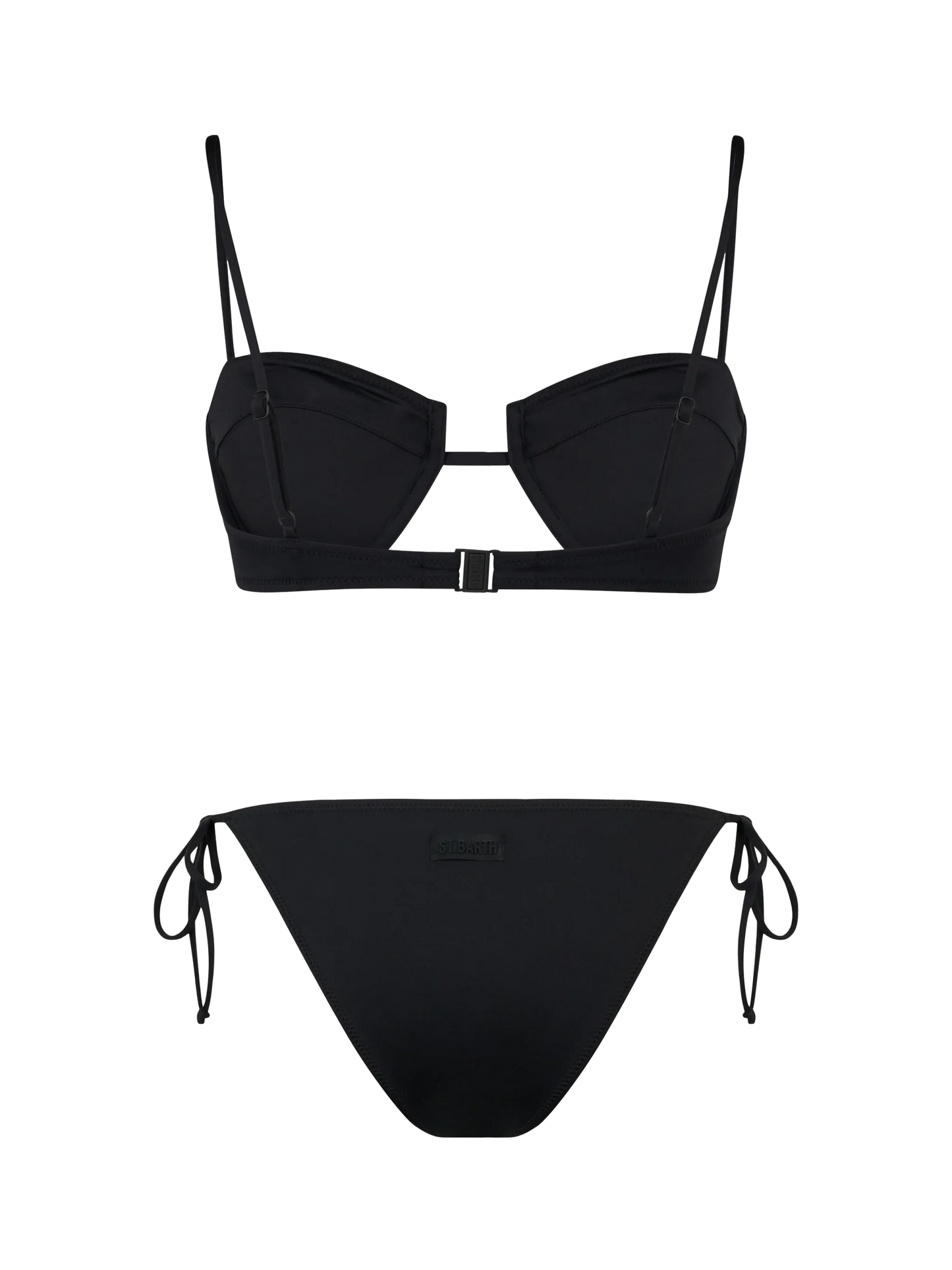 Woman black underwired bralette bikini Salina Virgo