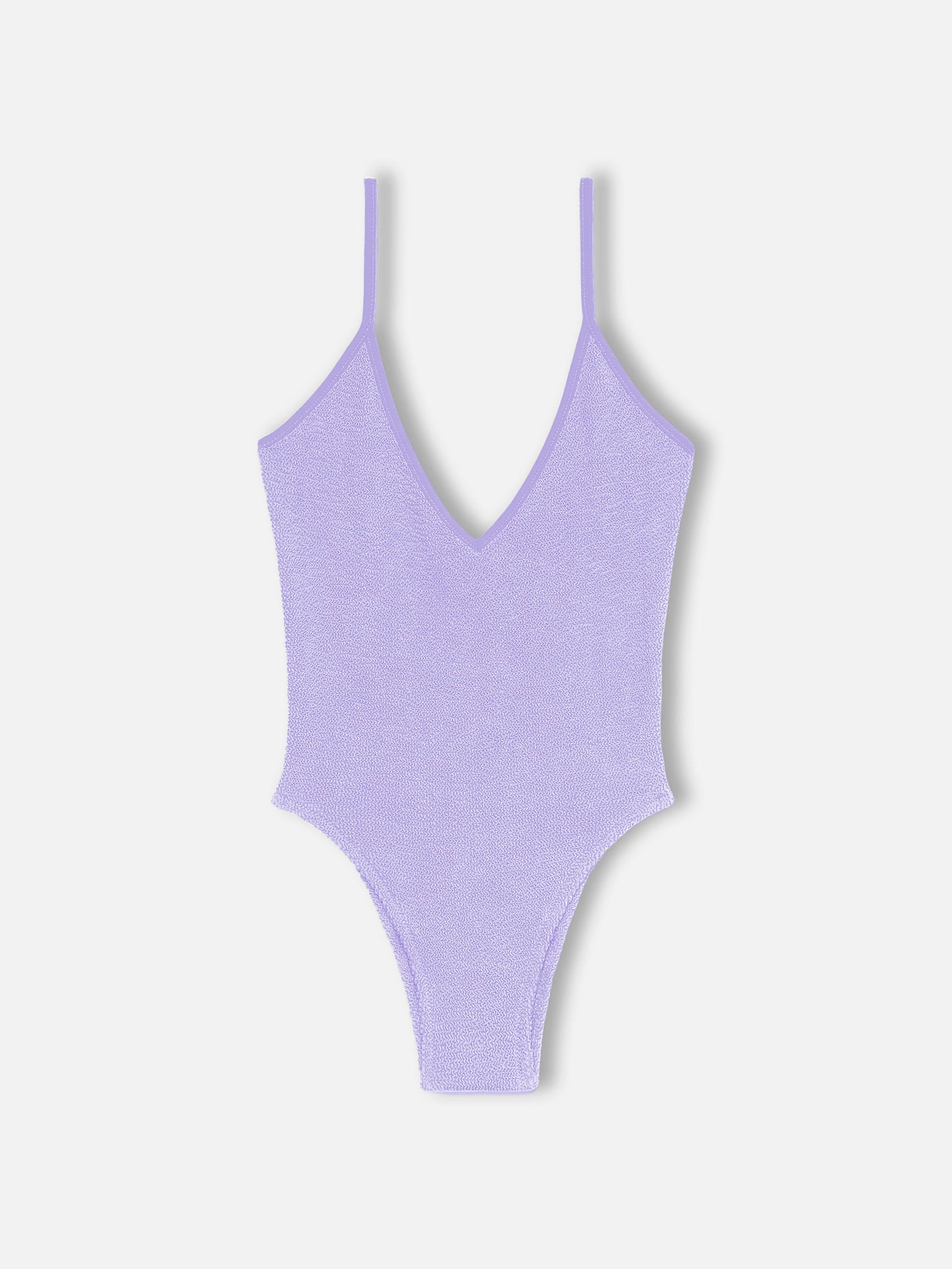Woman lilac crinkle one piece swimsuit Susanne