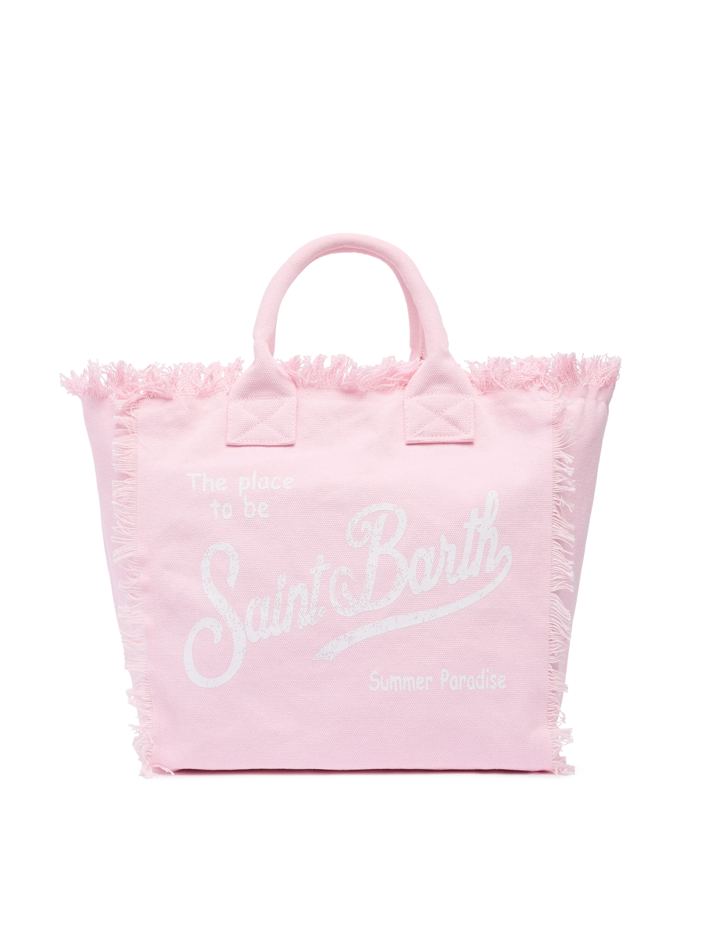 Pink cotton canvas Vanity tote bag