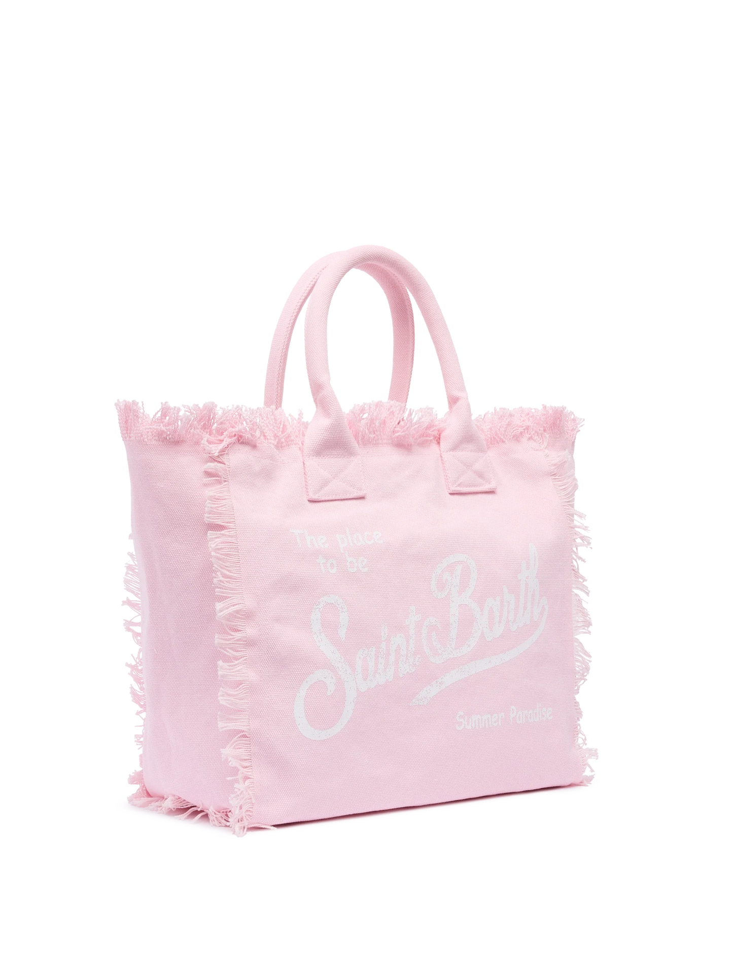 Pink cotton canvas Vanity tote bag