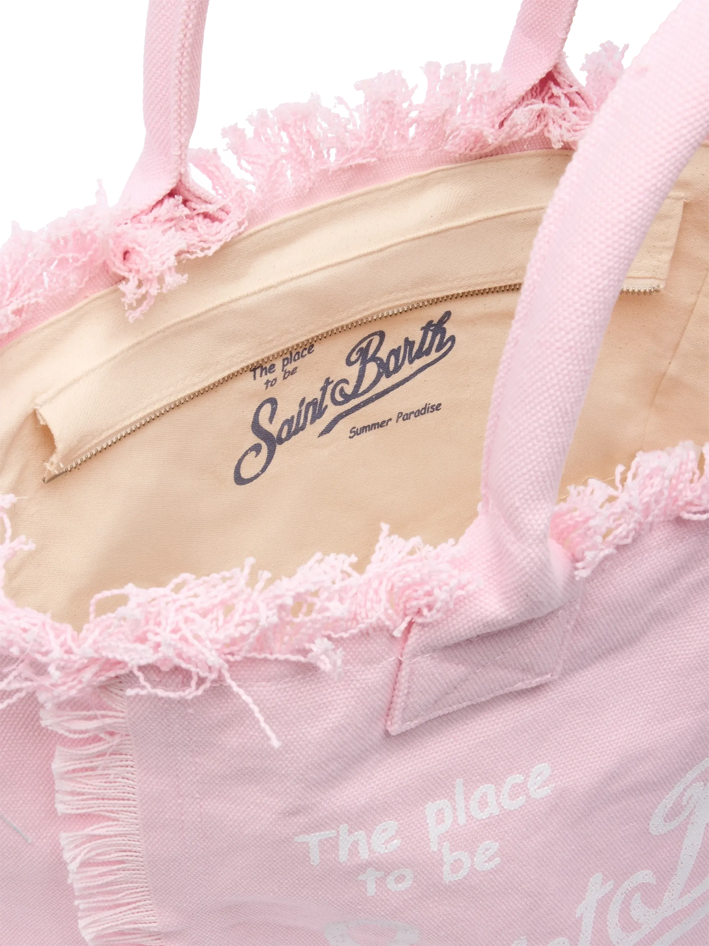 Pink cotton canvas Vanity tote bag