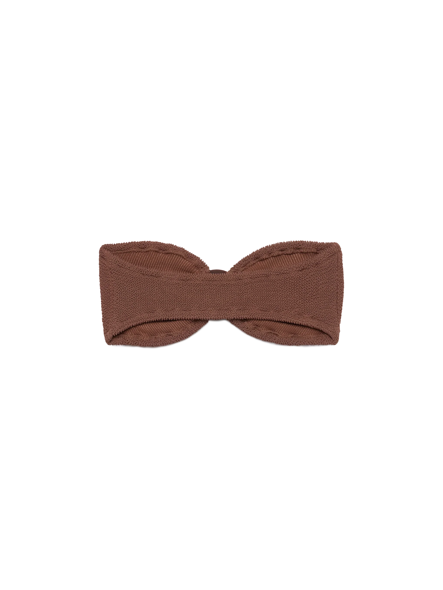 Yulia brown crinkle bandeau top