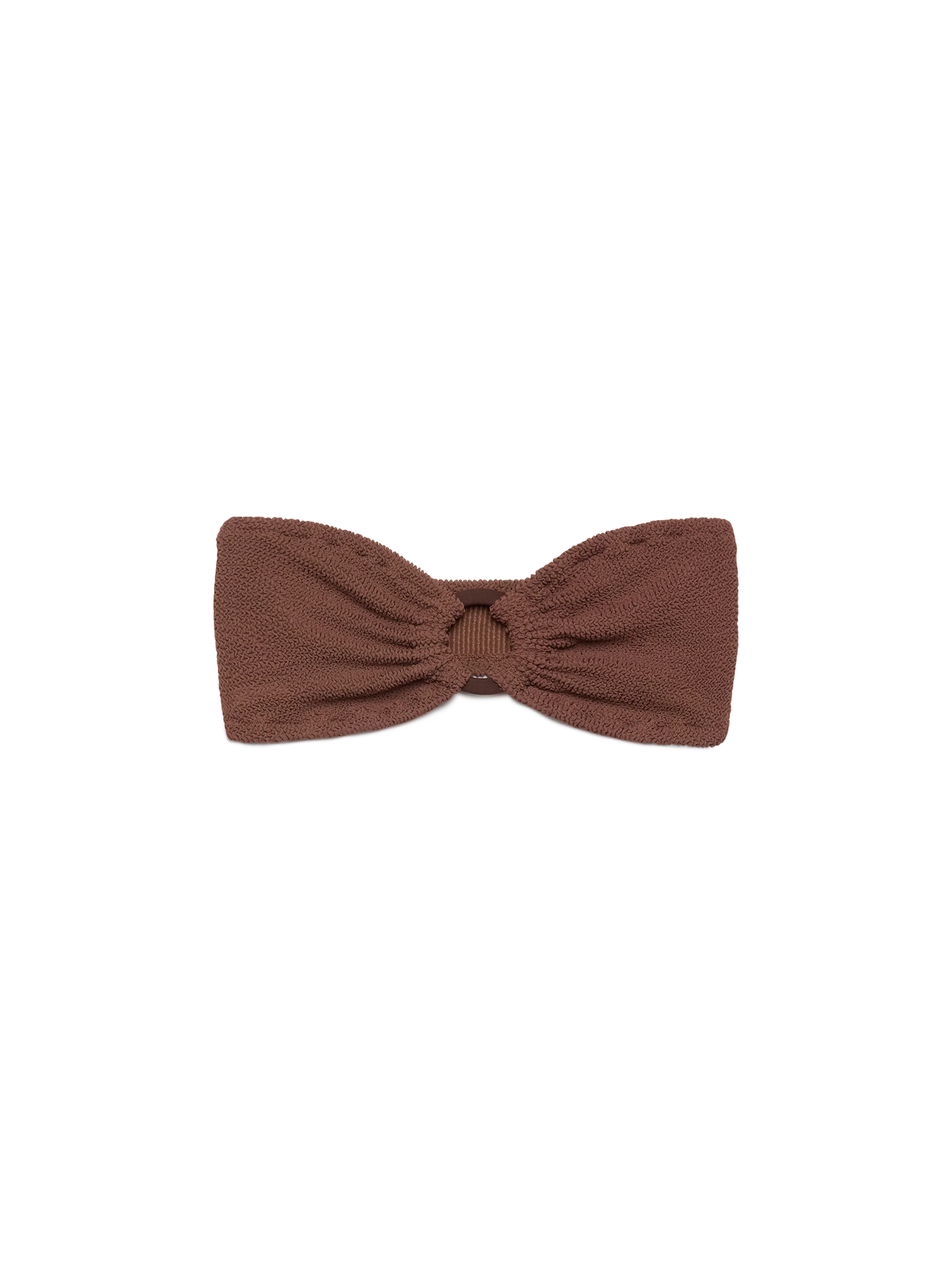 Yulia brown crinkle bandeau top