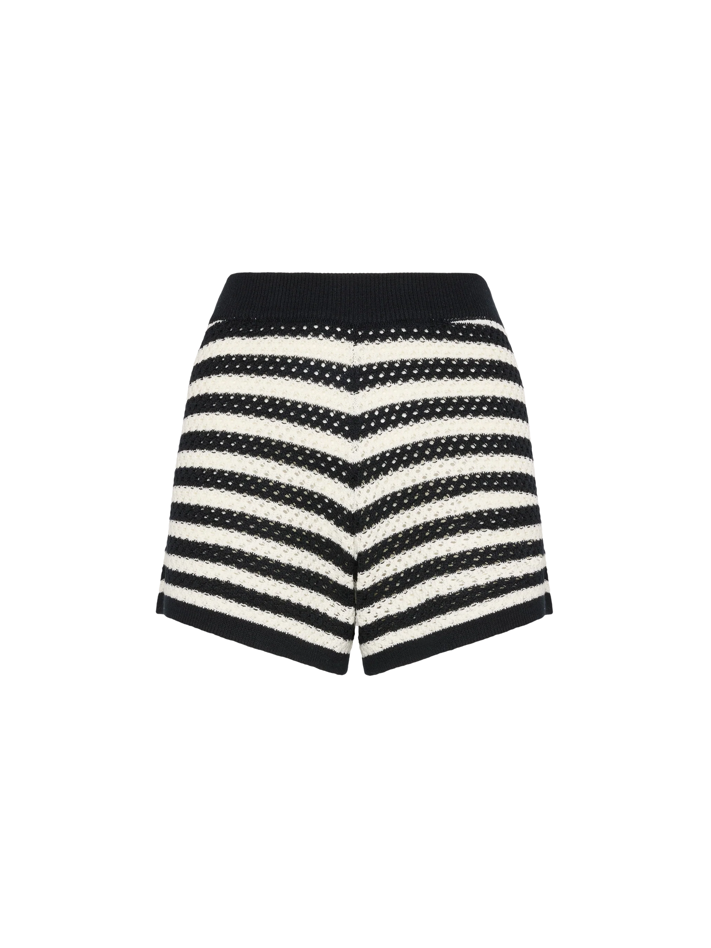 Yvette black striped knit polo