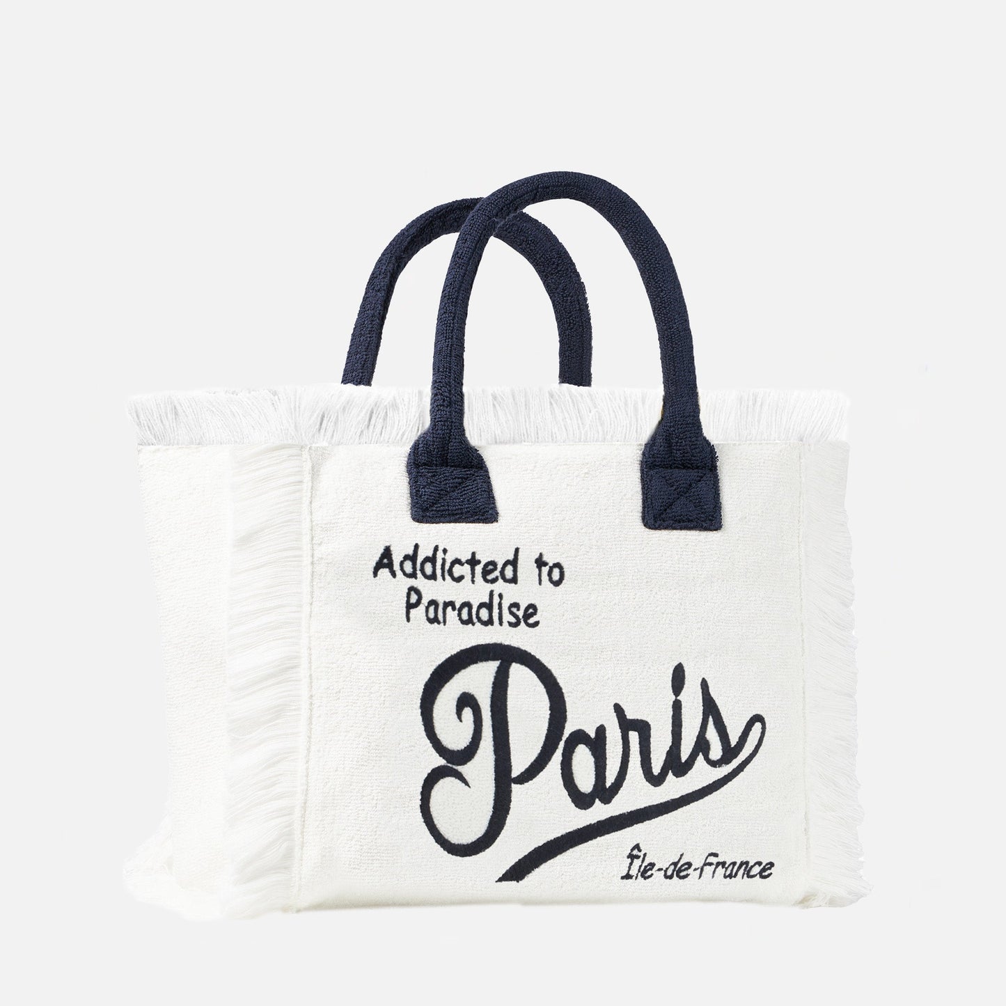 Vanity terry shoulder bag with Paris embroidery - MC2 Saint Barth