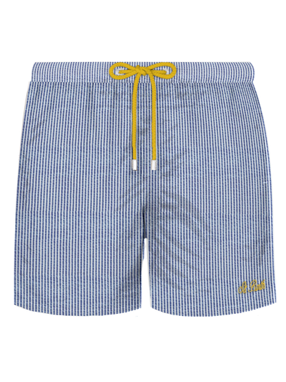 Seersucker bluette striped classic light swim shorts Patmos