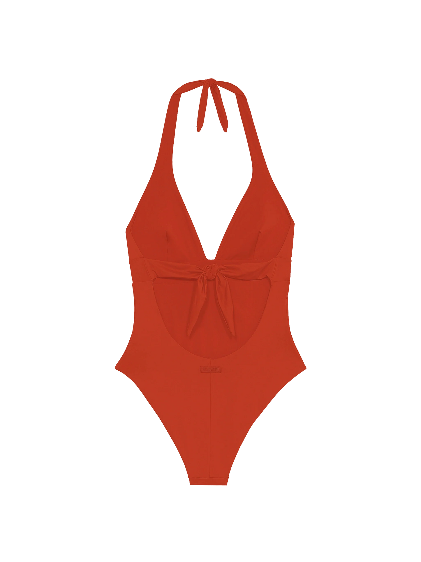 Woman orange one-piece Marylin swimsuit