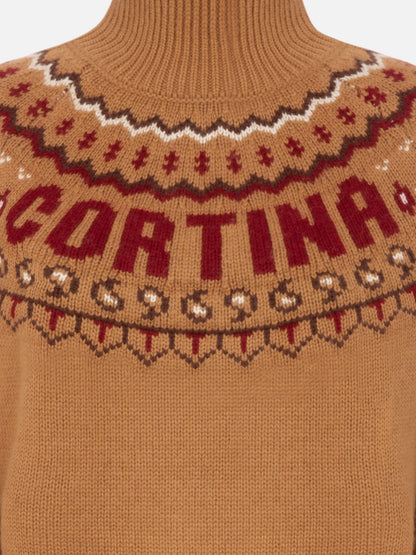 Woman cashmere blend sweater Meghan with nordic jacquard