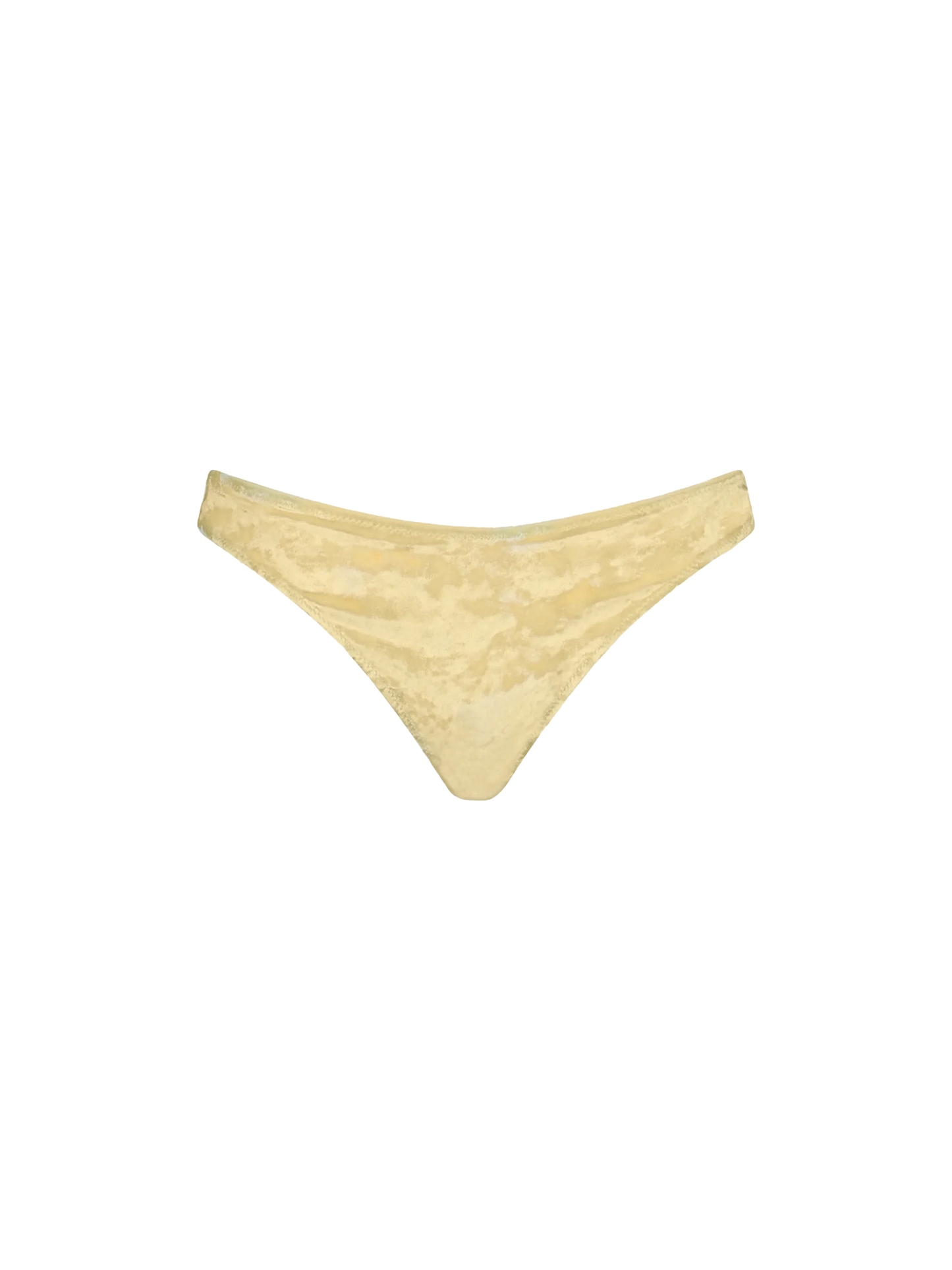 Woman yellow chenille cheeky swim briefs Naomi