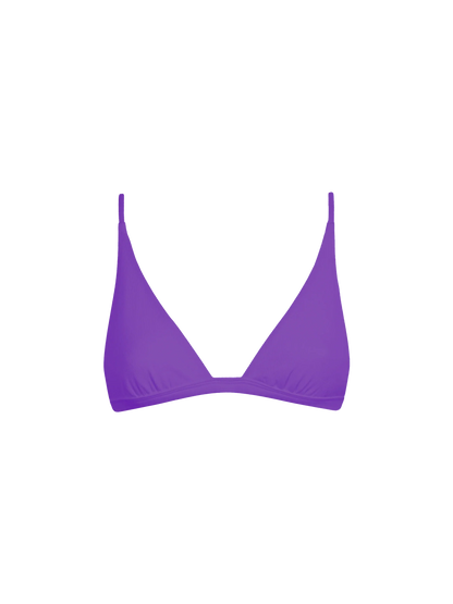 Woman purple triangle top swimsuit Rylie