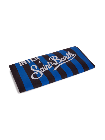 Microfiber striped beach towel Aidan with Inter print | INTER FC SPECIAL EDITION