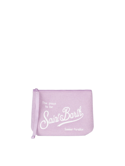 Aline lilac embossed terry pochette - MC2 Saint Barth