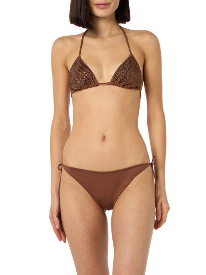 Woman triangle top swimsuit Annabelle with rhinestones