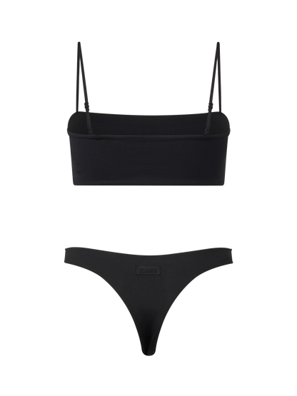 Woman zebra bandeau bikini Athena Naomi with rhinestones