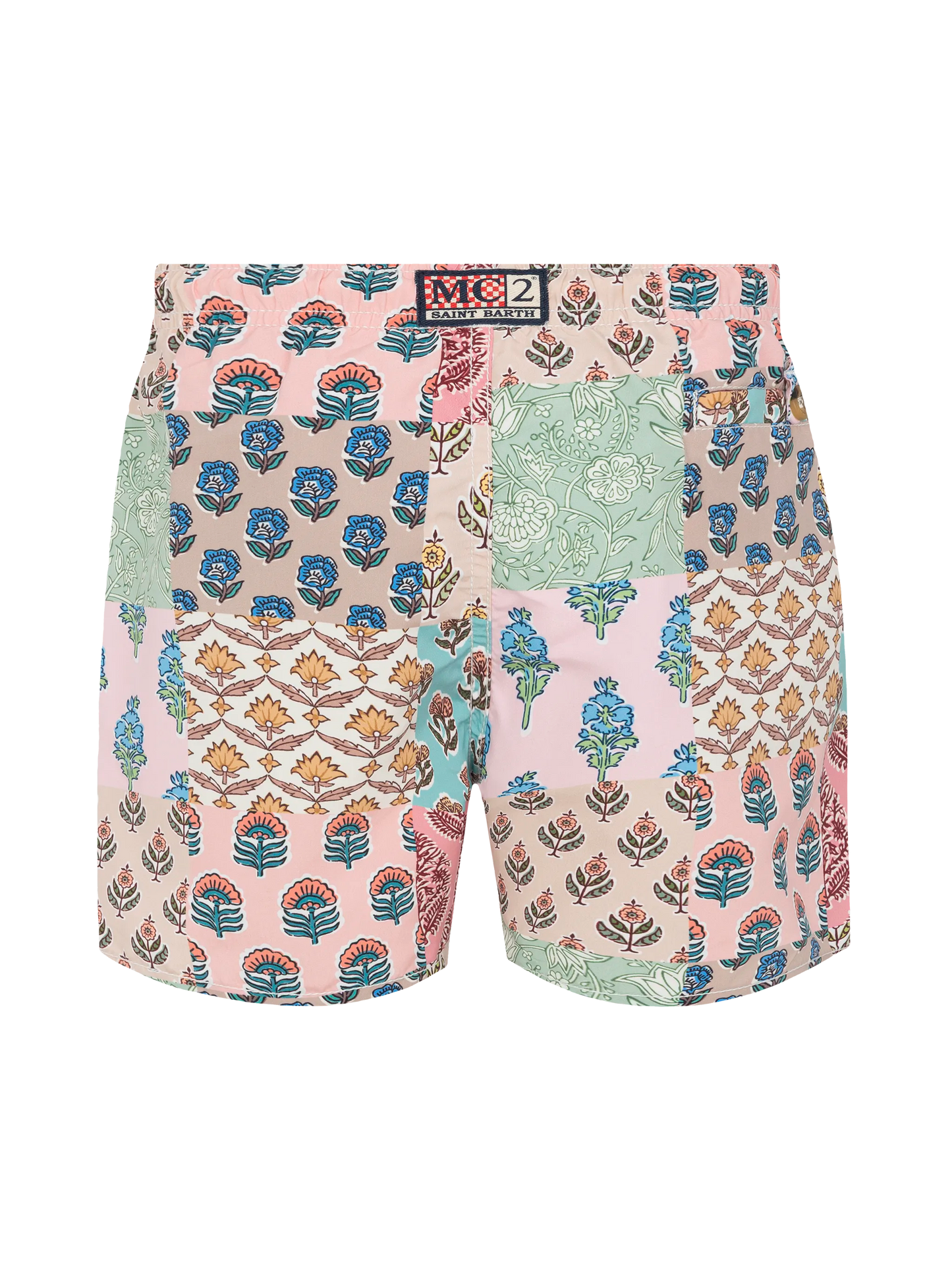 Mid-length swim-shorts Caprese Jr with flower patch print