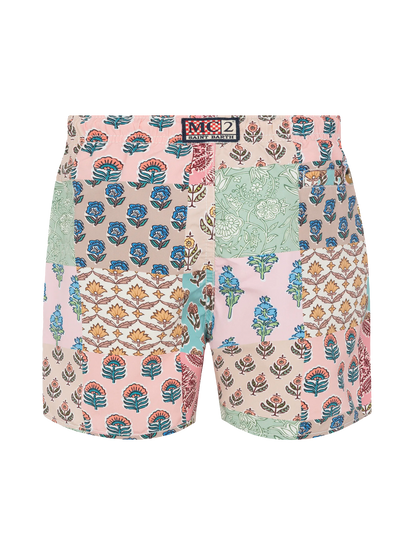 Mid-length swim-shorts Caprese Jr with flower patch print