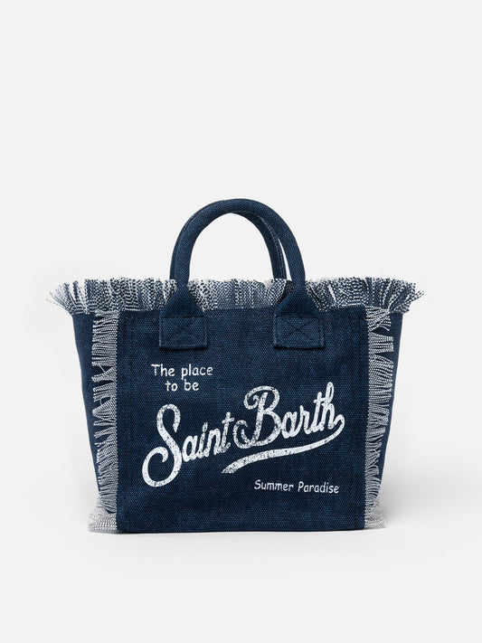 Indigo cotton canvas Colette handbag - MC2 Saint Barth